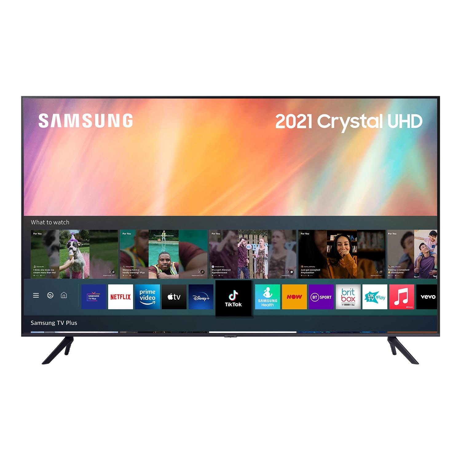 Samsung UE43AU7100KXXU 43" 4K UHD HDR Smart TV HDR powered by HDR10+ with Adaptive Sound and Boundless Screen - 0