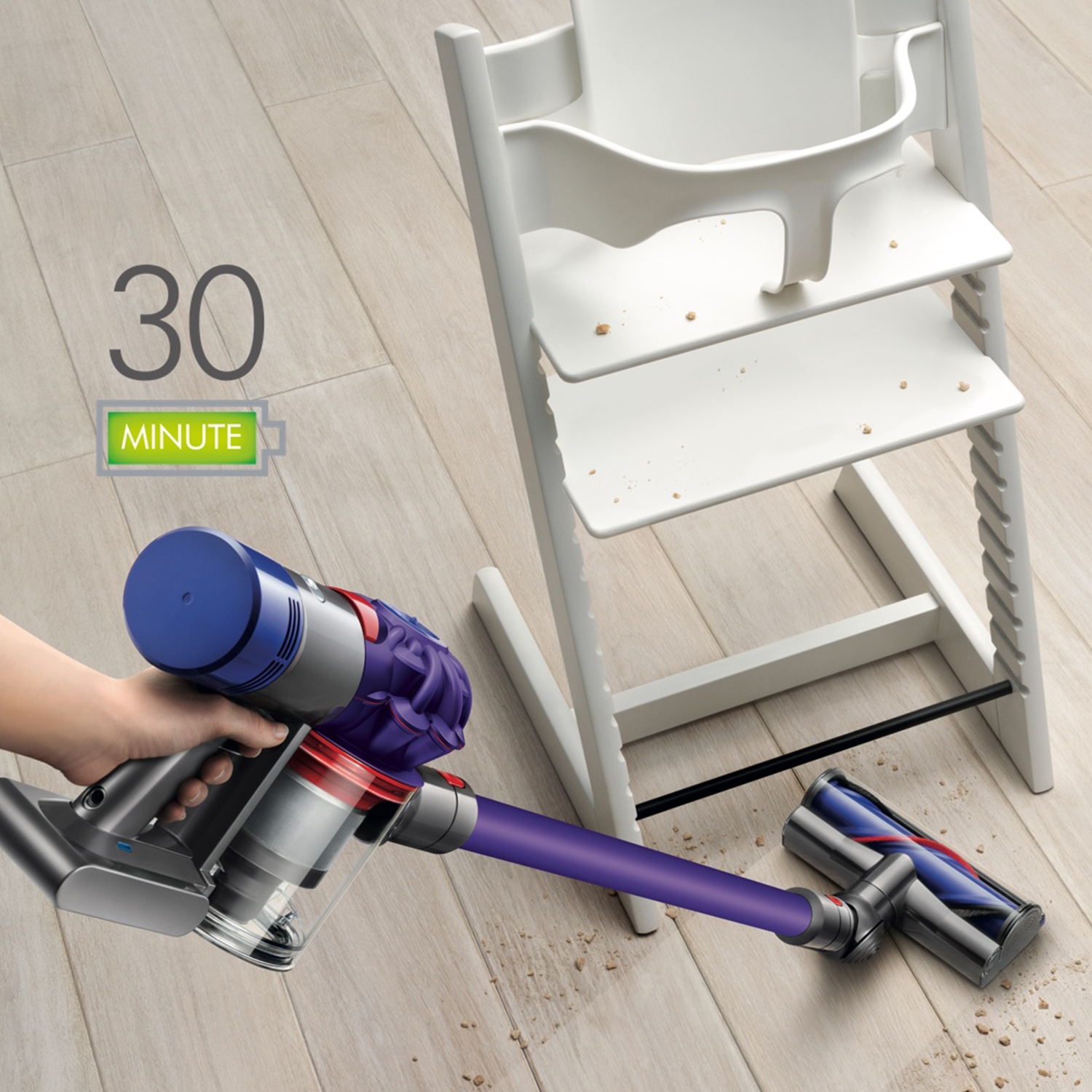 Dyson V7ANIMALEXTRA Cordless Vacuum Cleaner - 30 Minute Run Time - 2