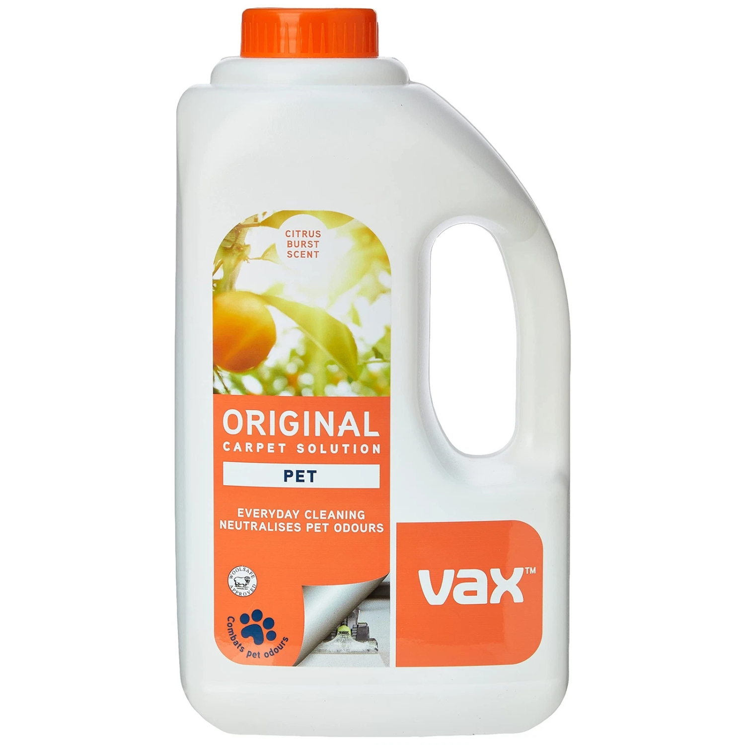 VAX 1-9-142054 Original Pet Carpet Cleaning Solution 1.5L, Citrus burst scent - White full image