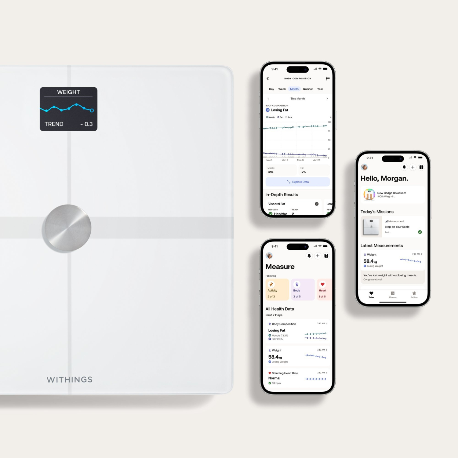WITHINGS WBS13W Body Smart Scale - White full image