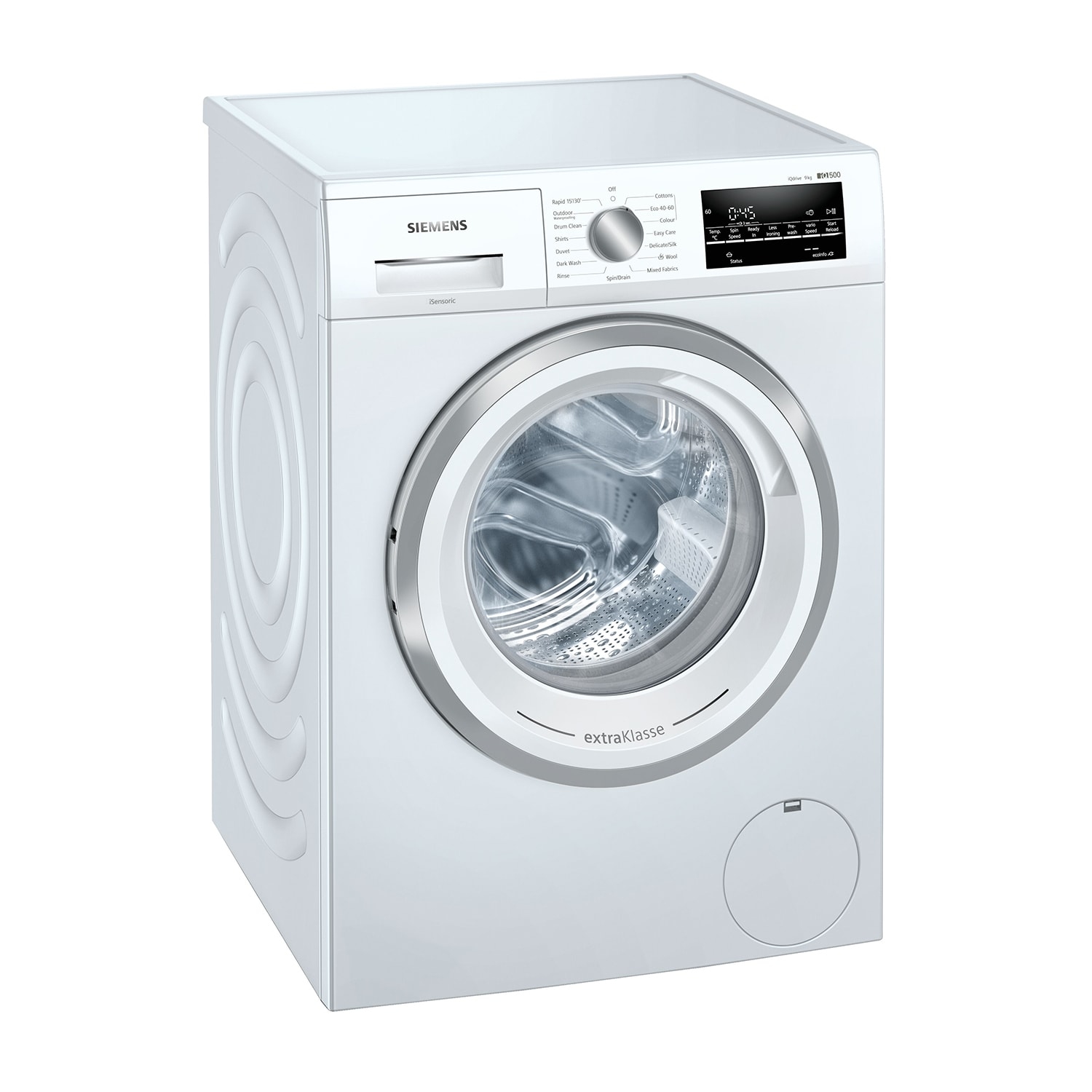 Siemens extraKlasse WM14UT93GB 9kg 1400 Spin Washing Machine with iQdrive motor - White - 0