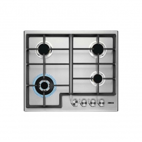 Zanussi Gas Hob With Cast Iron Pan Supports Stainless Steel