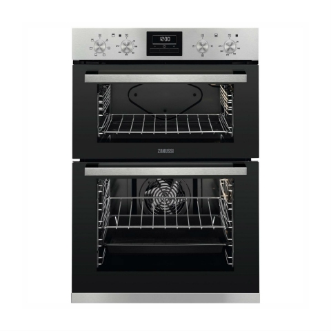 Zanussi ZOA35660XK 59.4cm Built In Electric Double Oven - Stainless Steel