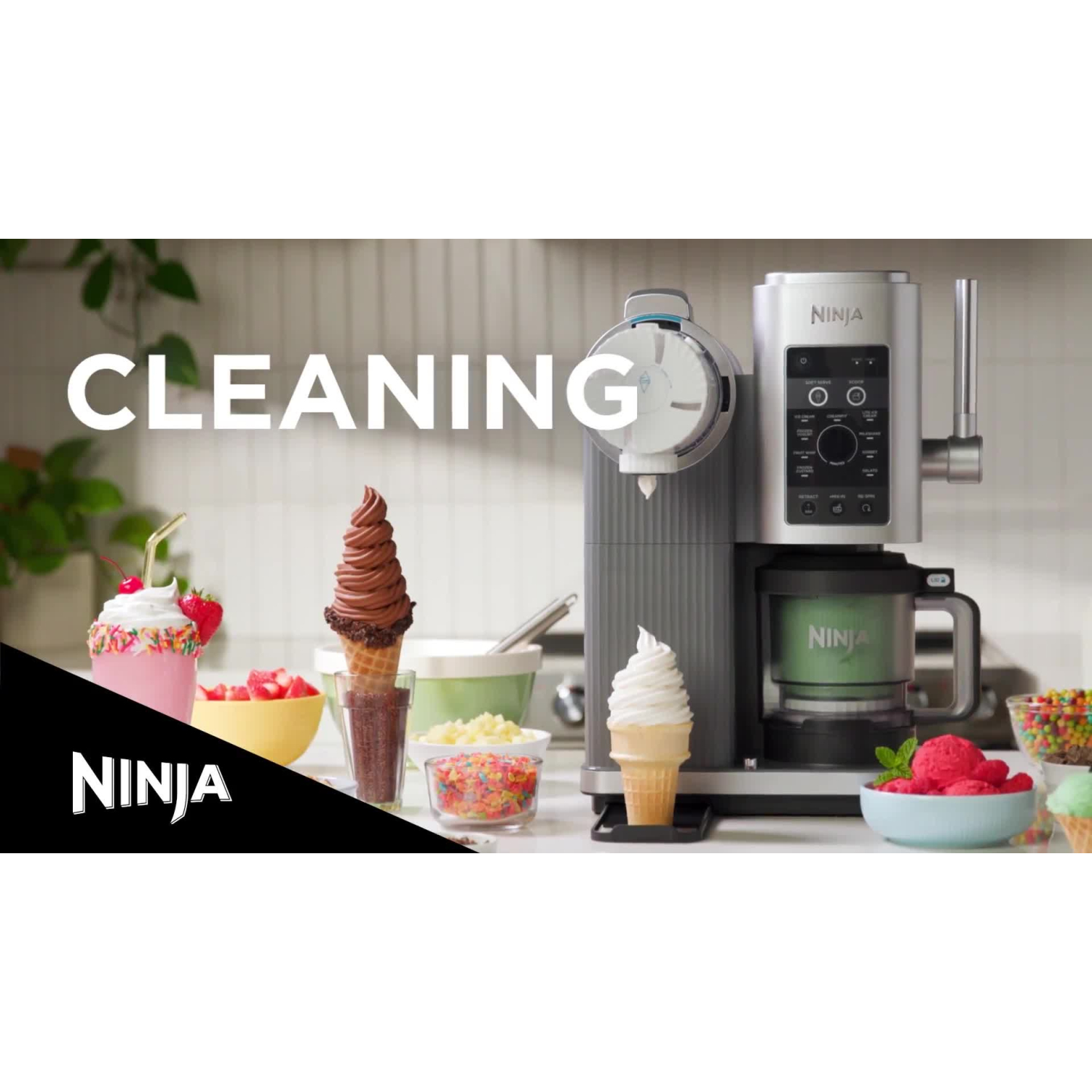 Ninja NC701UK Swirl by CREAMi 13-in-1 Soft Serve & Ice Cream Maker - Platinum Silver full image