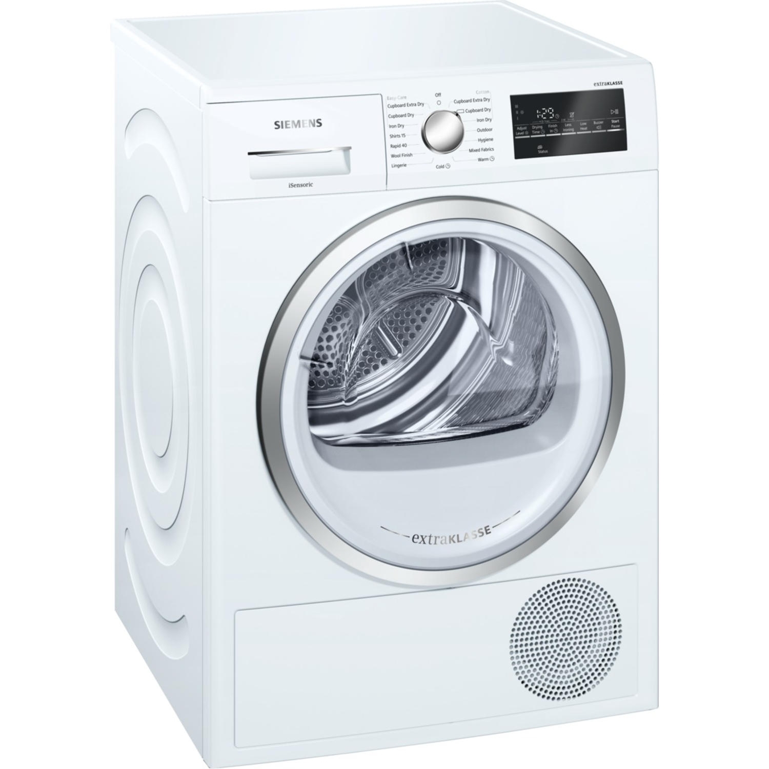 Siemens extraKlasse WT46G491GB iQ500 9kg Condenser Tumble Dryer - White - 0