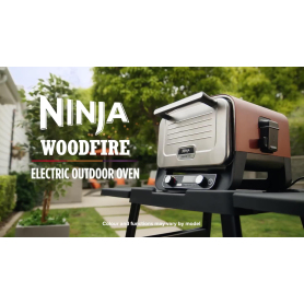 Ninja OO101UKSTANDKIT Woodfire Electric Outdoor Oven with BBQ Stand - Terracotta/Steel - 1
