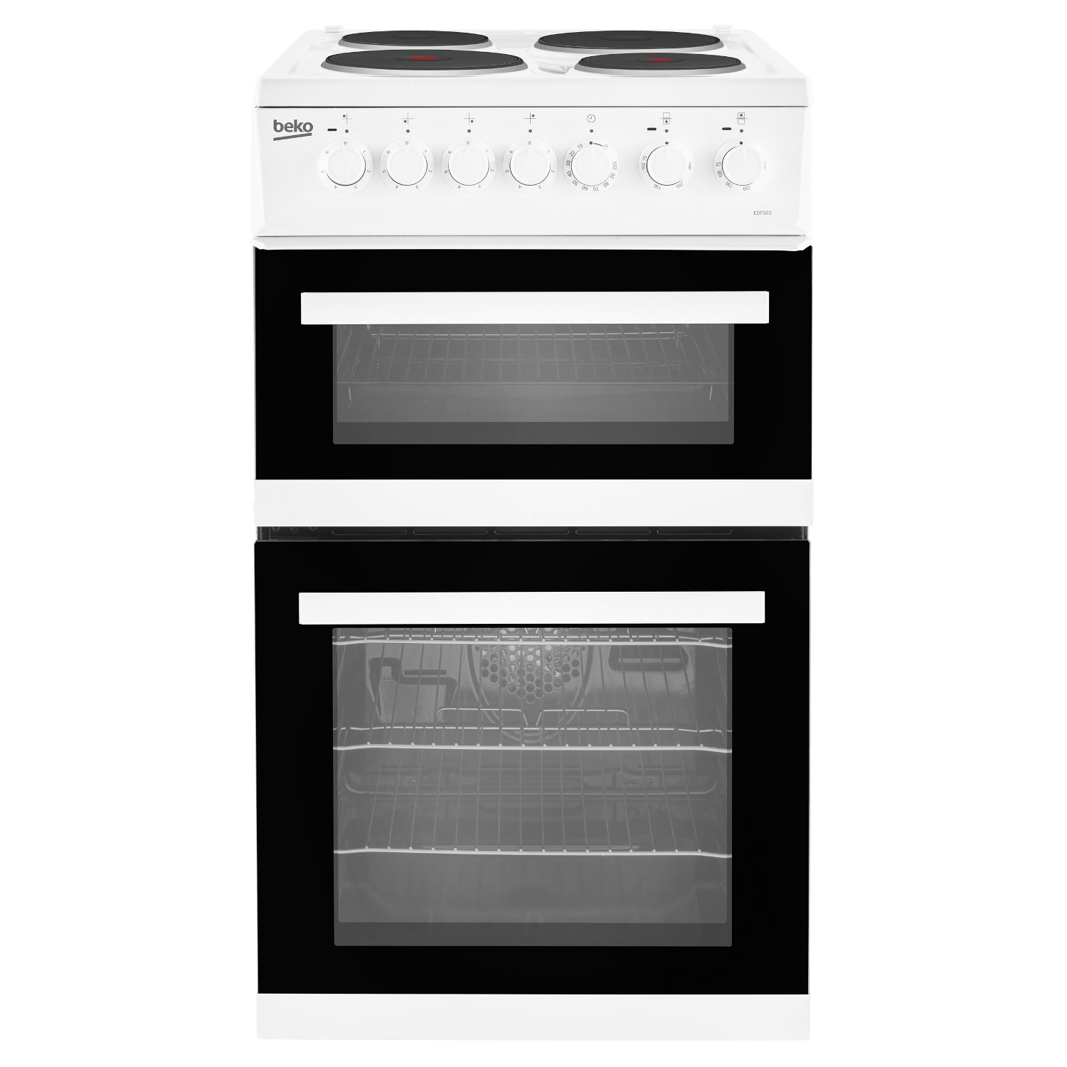 Beko EDP503W 50cm Electric Double Oven with Grill Cooker - White - 0