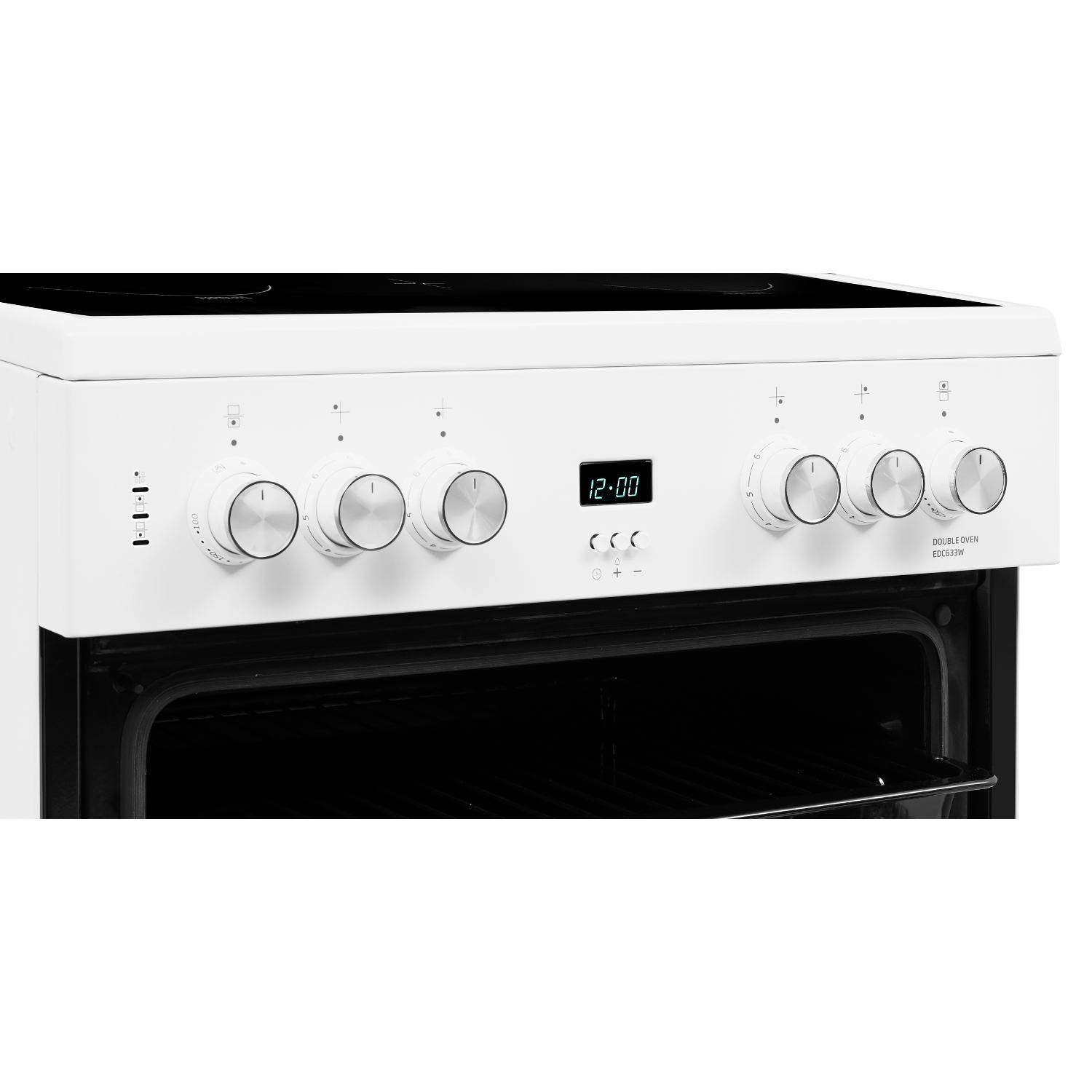 Beko EDC633W 60cm Electric Double Oven with Ceramic Hob - White full image