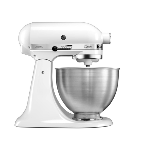 KitchenAid Classic Stand Mixer - 4.3 Litre Bowl - White