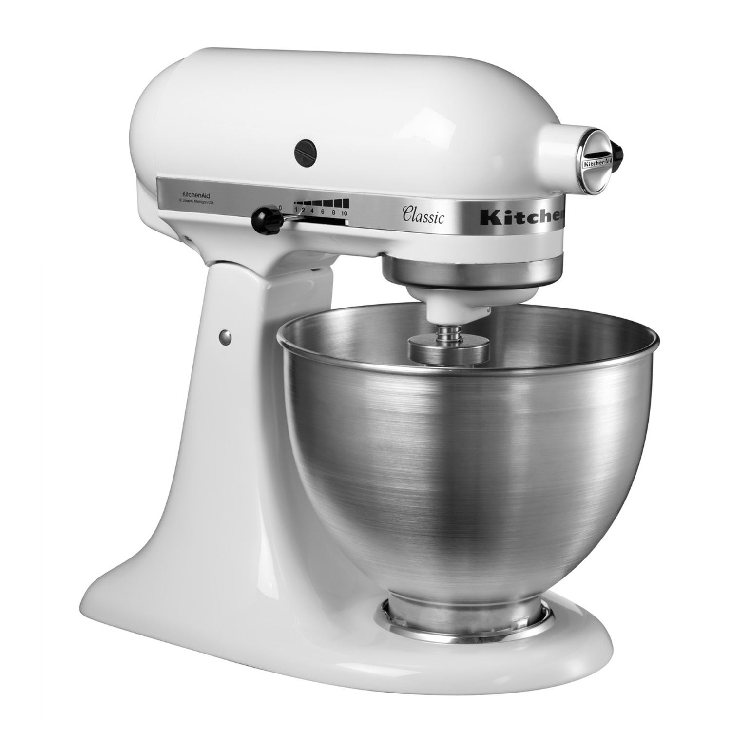 KitchenAid Classic Stand Mixer - 4.3 Litre Bowl - White - 3