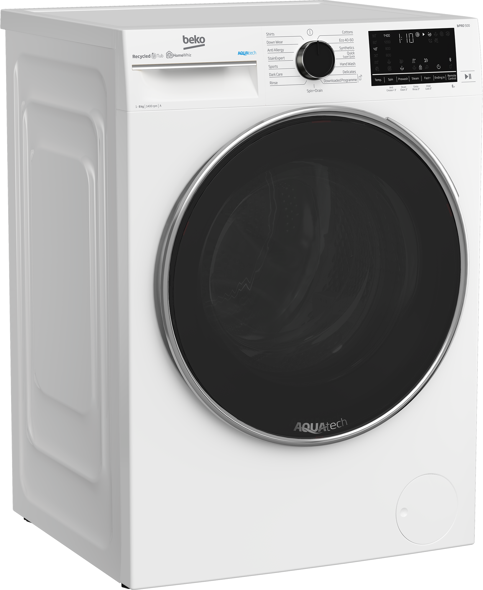 Beko B5W58410AW 8kg 1400 Spin Washing Machine - White thumbnail image