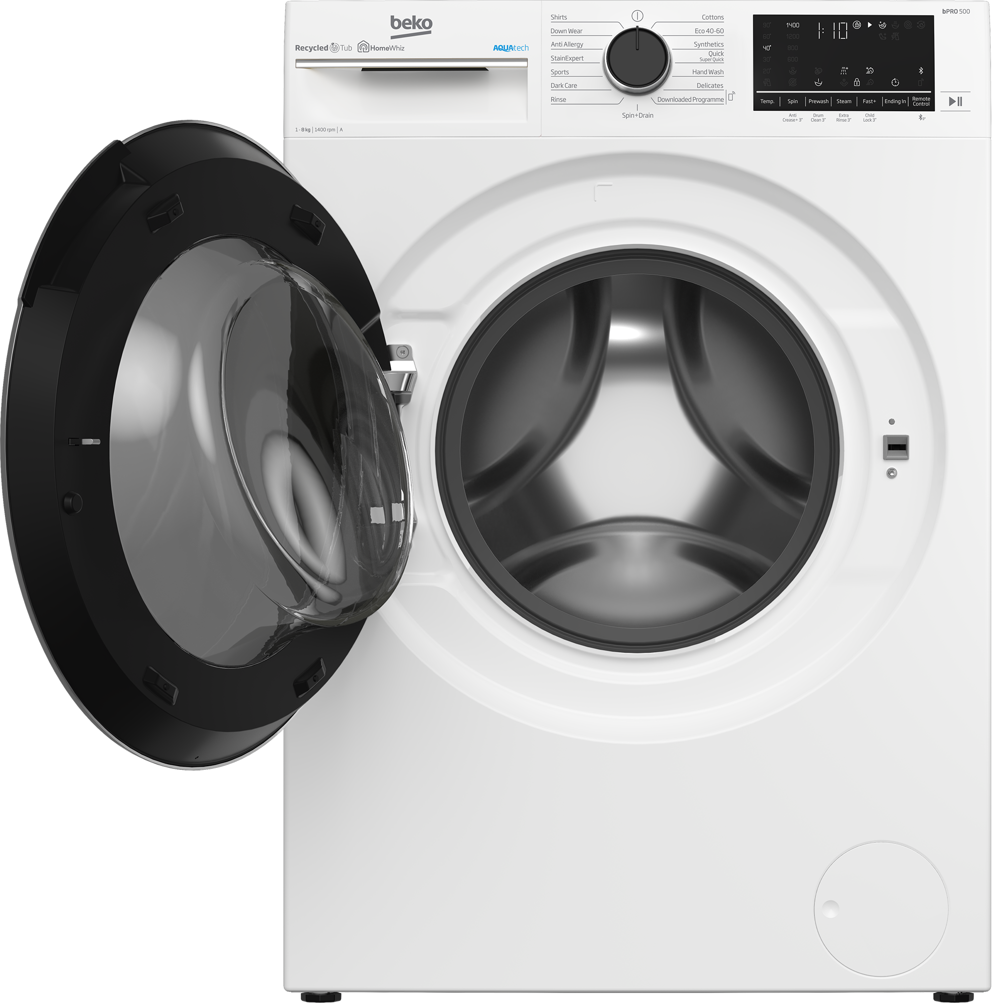 Beko B5W58410AW 8kg 1400 Spin Washing Machine - White thumbnail image