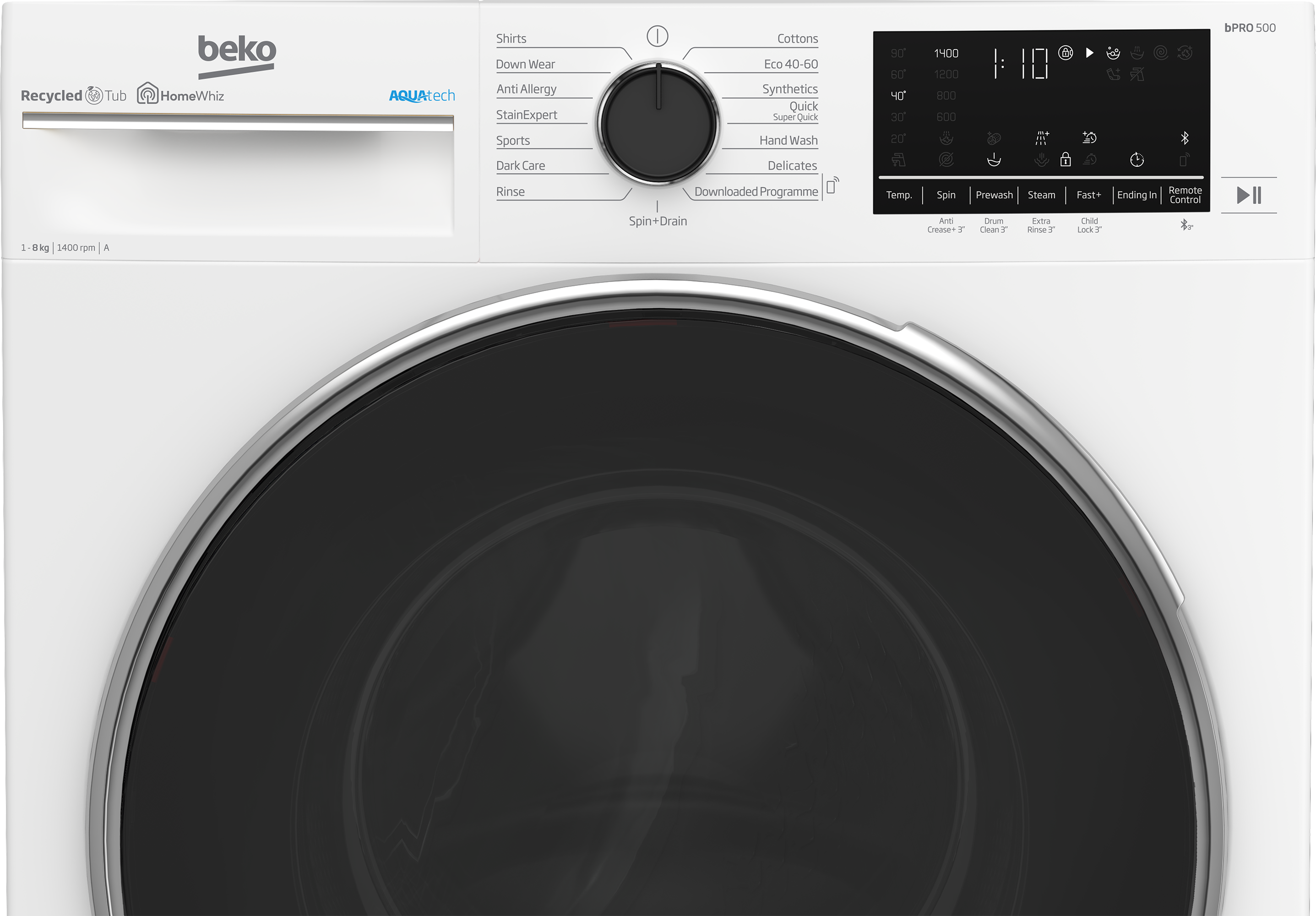 Beko B5W58410AW 8kg 1400 Spin Washing Machine - White thumbnail image