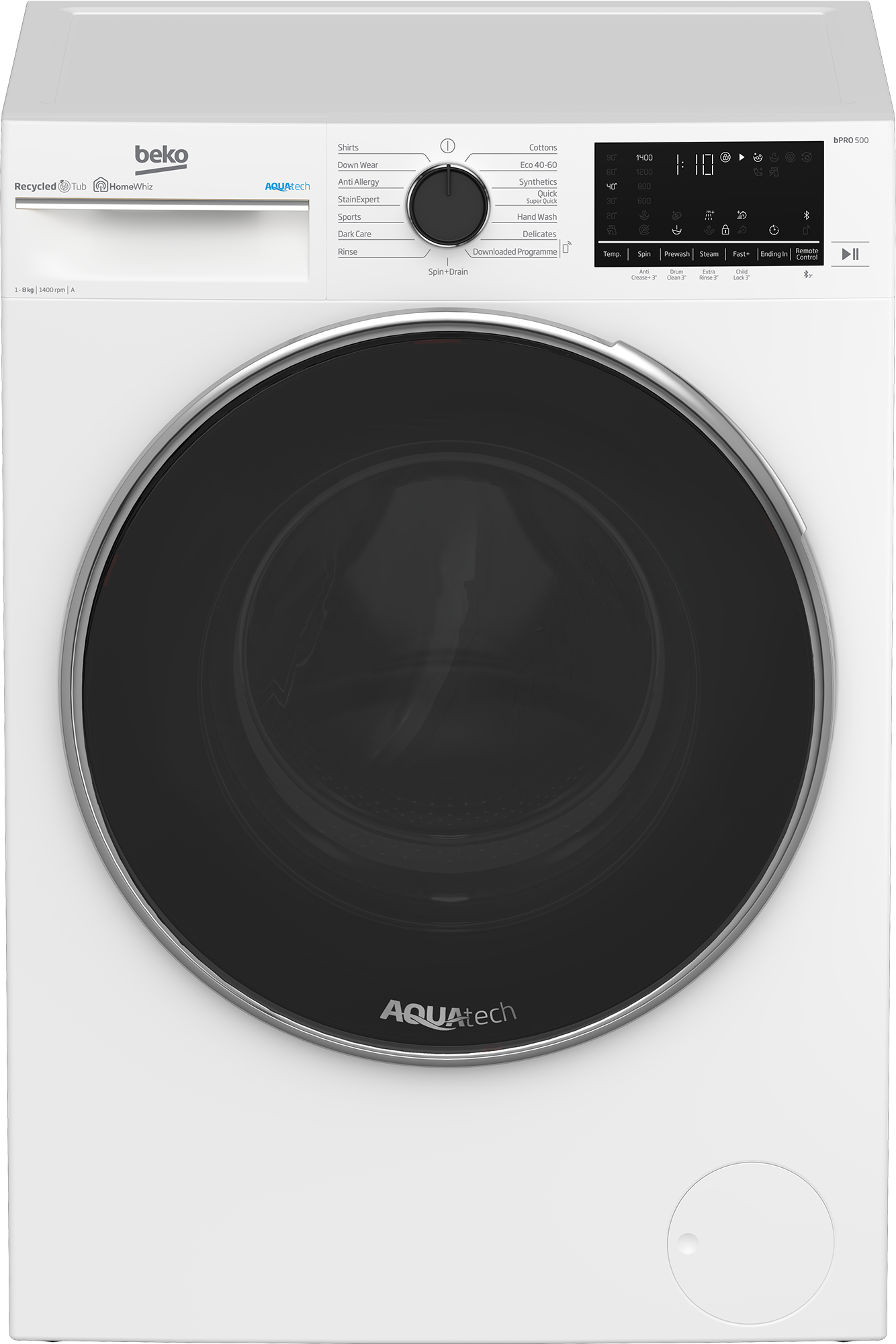 Beko B5W58410AW 8kg 1400 Spin Washing Machine - White thumbnail image