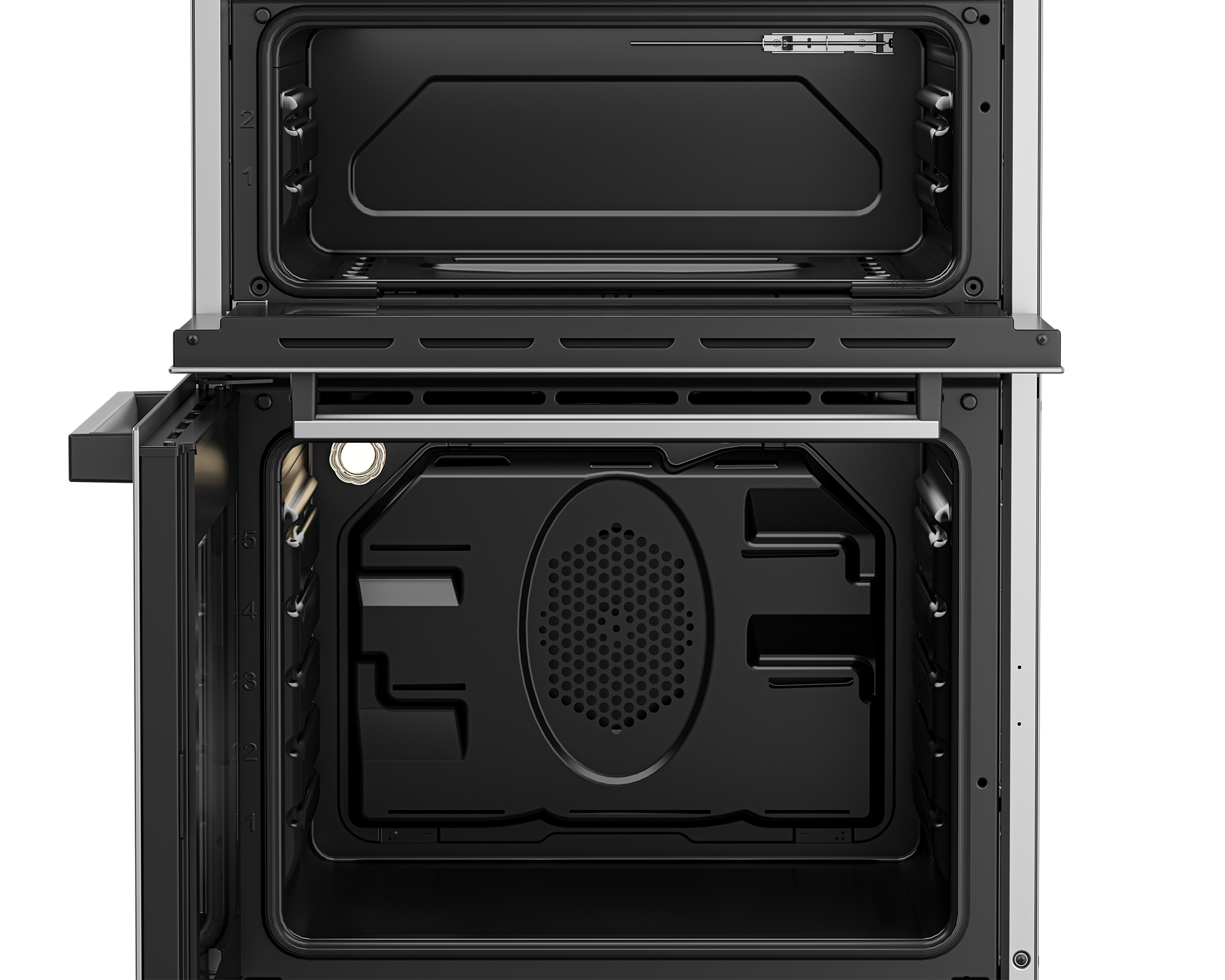 Beko EDC634S 60cm Double Oven Electric Cooker with Ceramic Hob - Silver thumbnail image