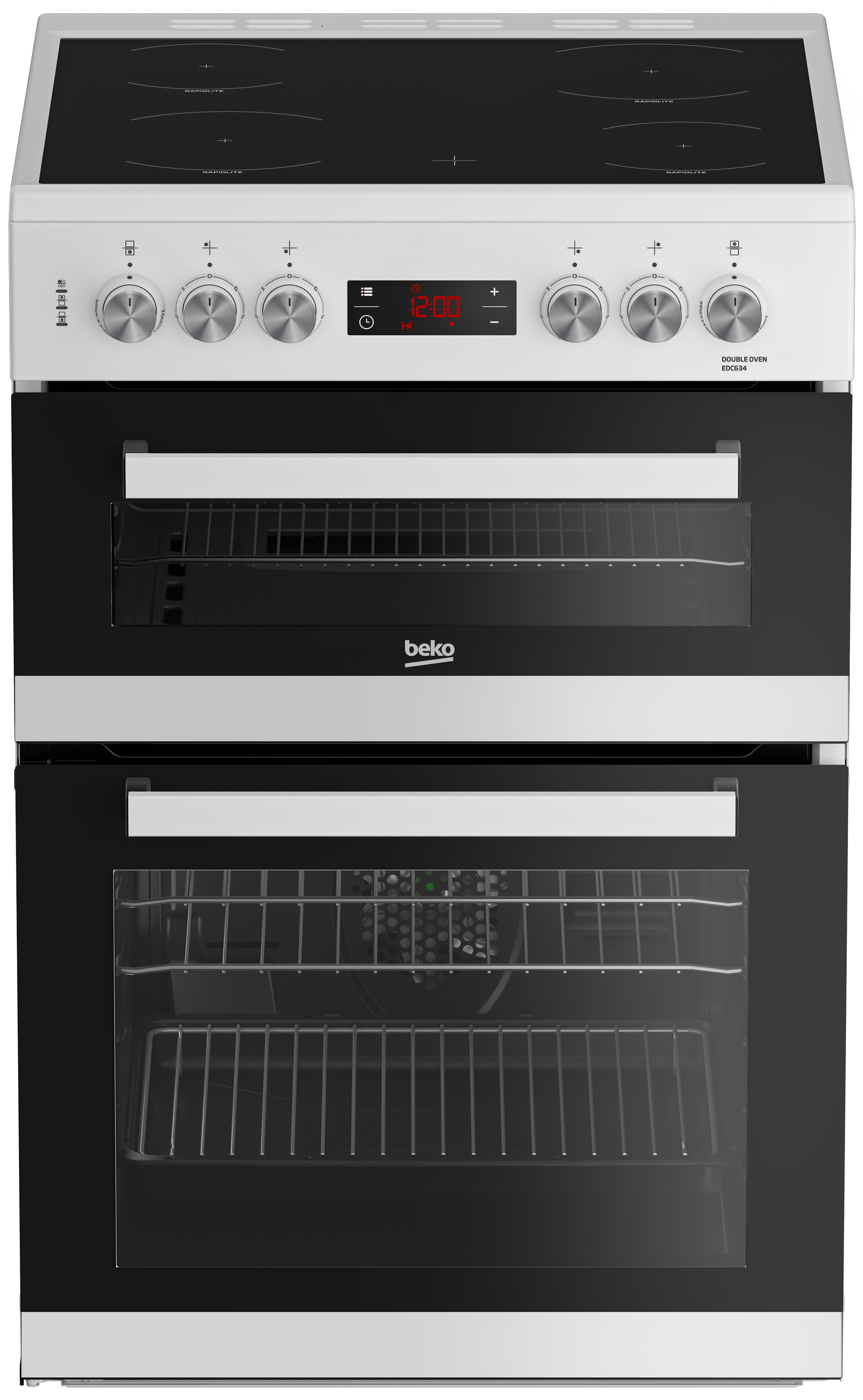 Beko EDC634W 60cm Double Oven Electric Cooker with Ceramic Hob - White thumbnail image