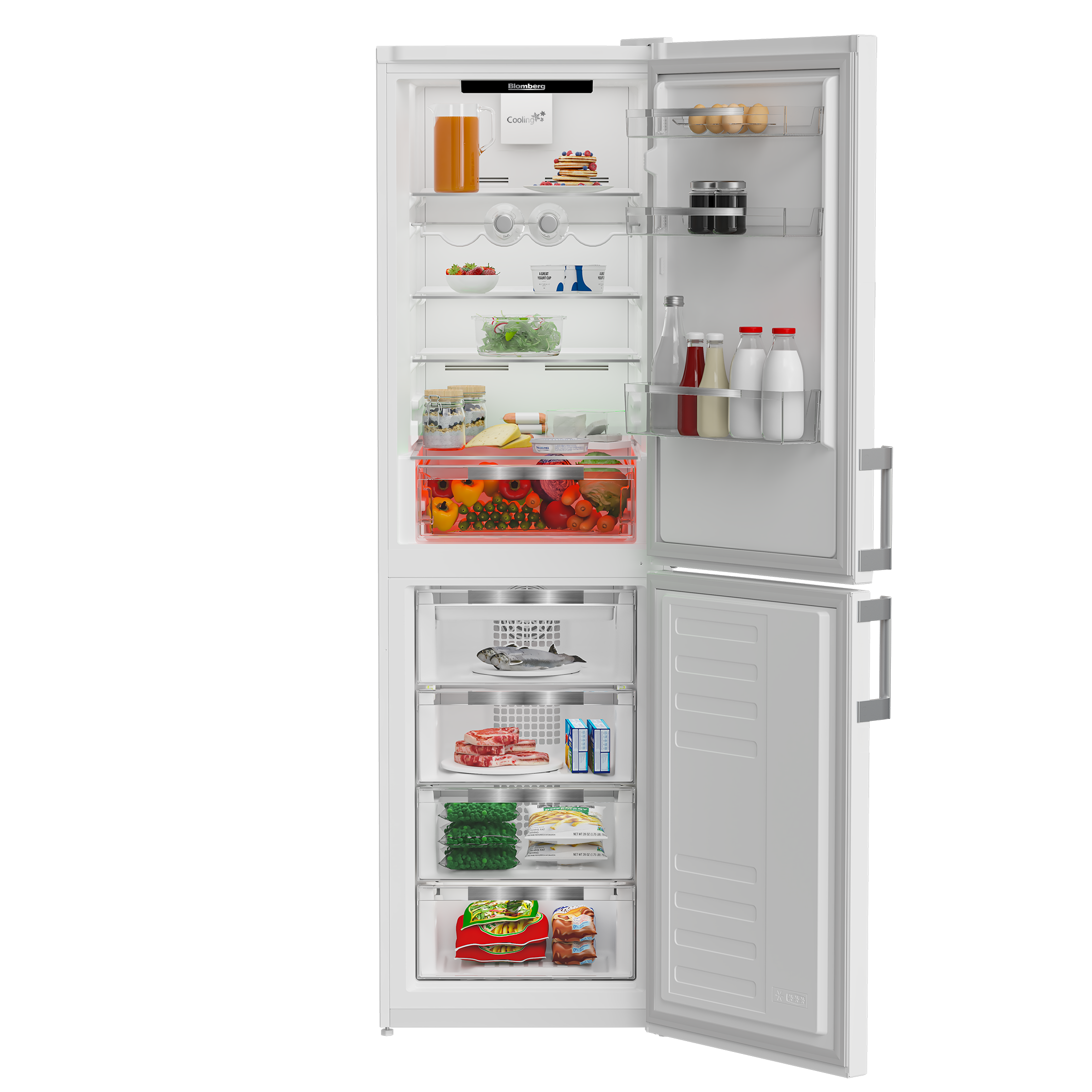 Blomberg KND464VW 59.5cm 70/30 Frost Free Fridge Freezer - White thumbnail image