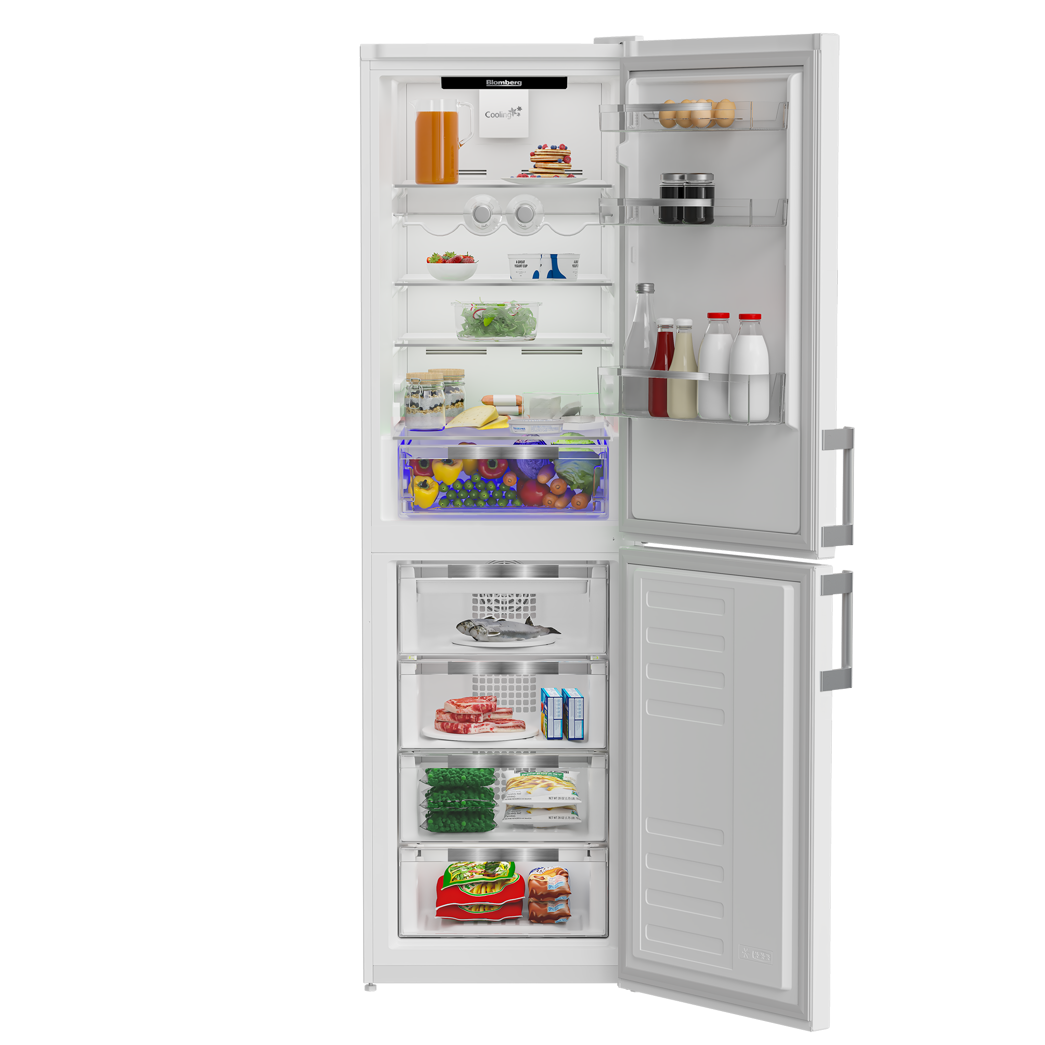 Blomberg KND464VW 59.5cm 70/30 Frost Free Fridge Freezer - White thumbnail image