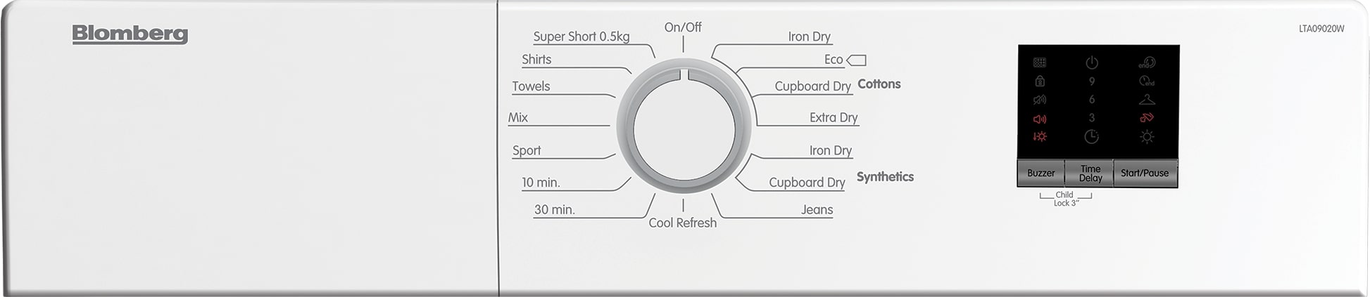 Blomberg LTA09020W 9kg Vented Tumble Dryer thumbnail image