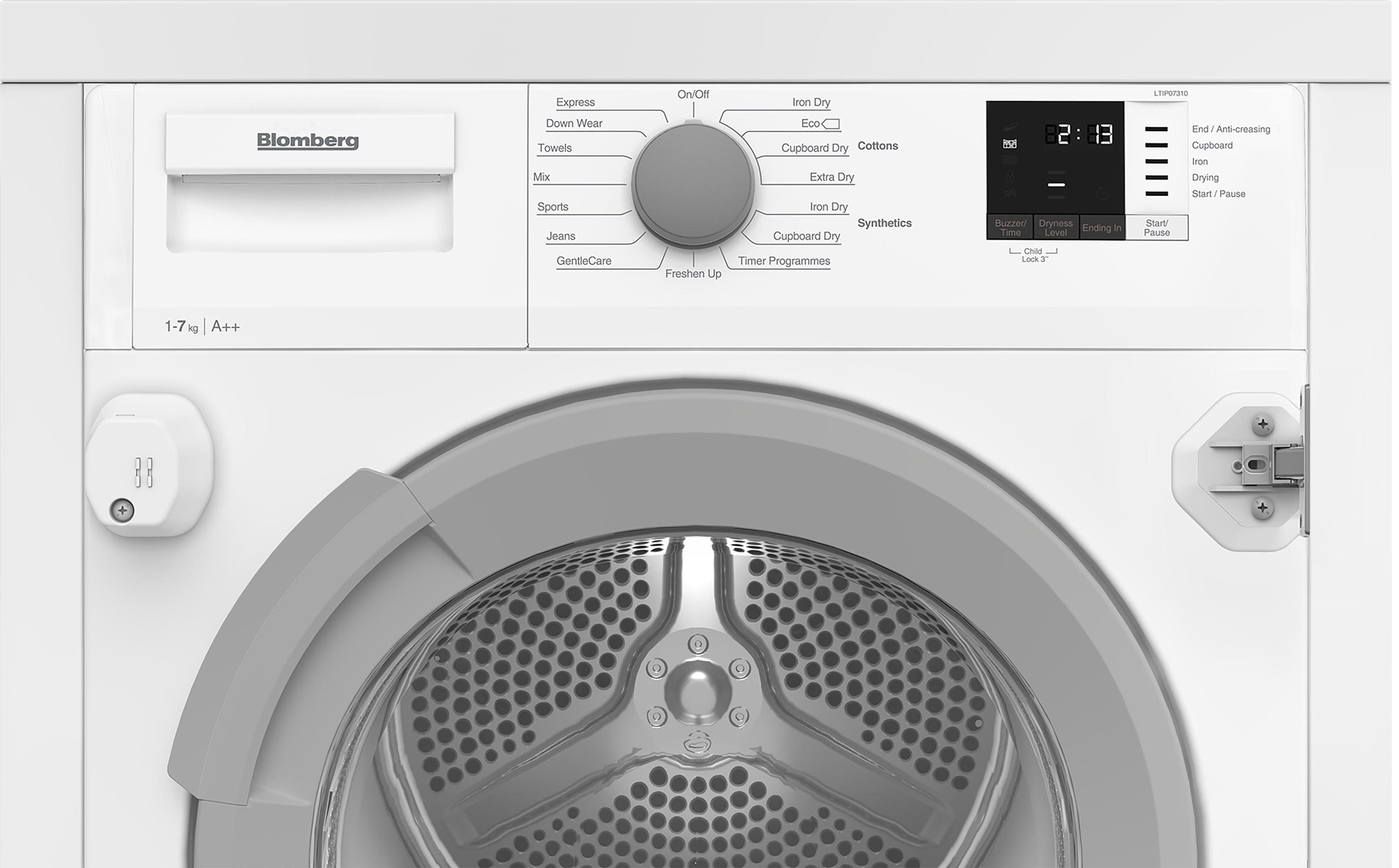 Blomberg LTIP07310 7kg Integrated Heat Pump Tumble Dryer - White thumbnail image