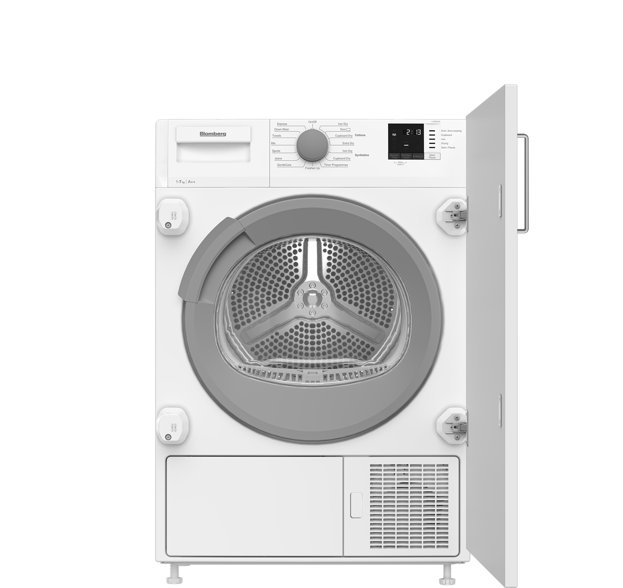Blomberg LTIP07310 7kg Integrated Heat Pump Tumble Dryer - White thumbnail image