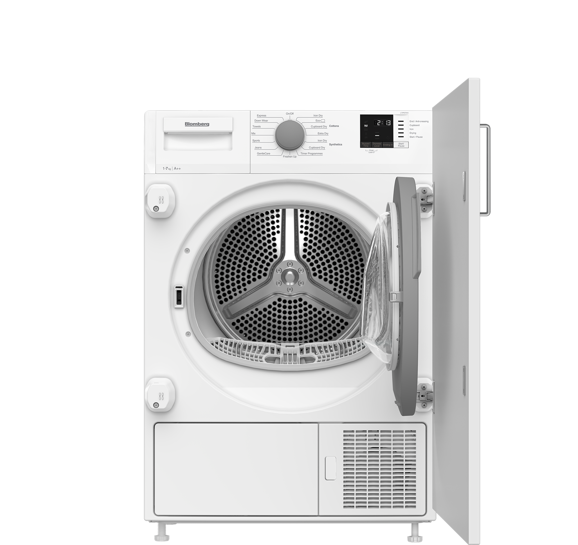 Blomberg LTIP07310 7kg Integrated Heat Pump Tumble Dryer - White thumbnail image