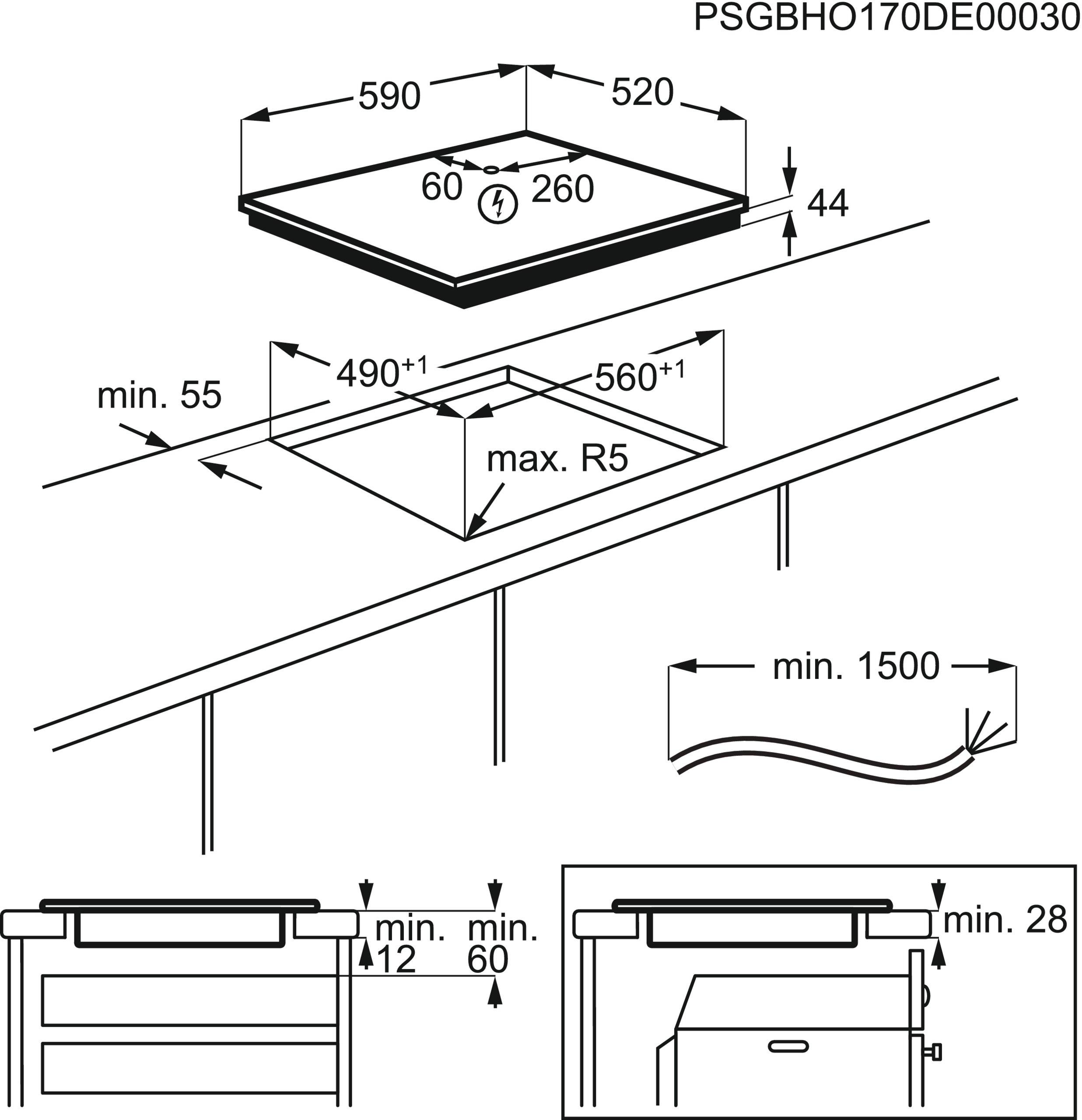 AEG ILB64334CB 59cm Induction Hob - Black thumbnail image