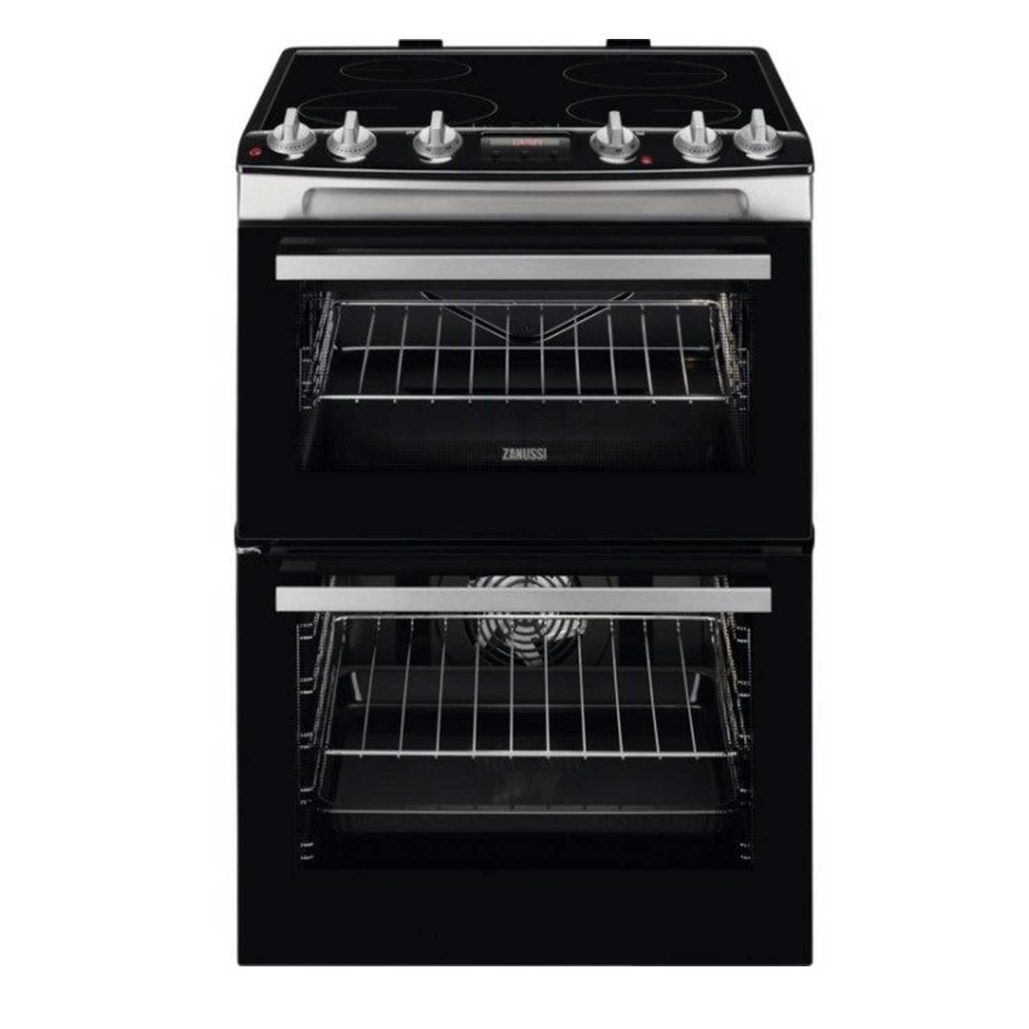 Zanussi ZCI66278XA 60cm Electric Double Oven with Induction Hob - Stainless Steel thumbnail image