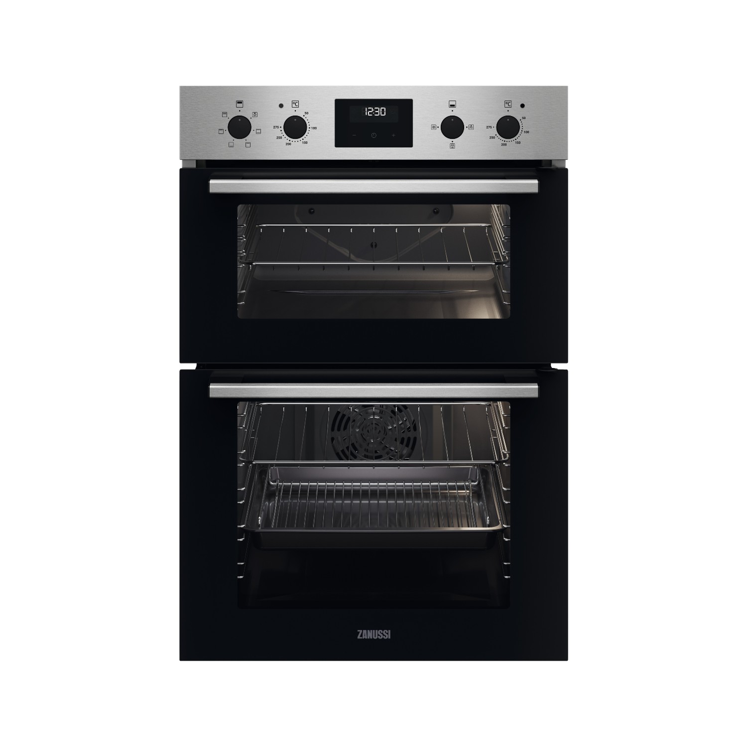 Zanussi ZKCXL3X1 56cm Built In Electric Double Oven - Stainless Steel thumbnail image