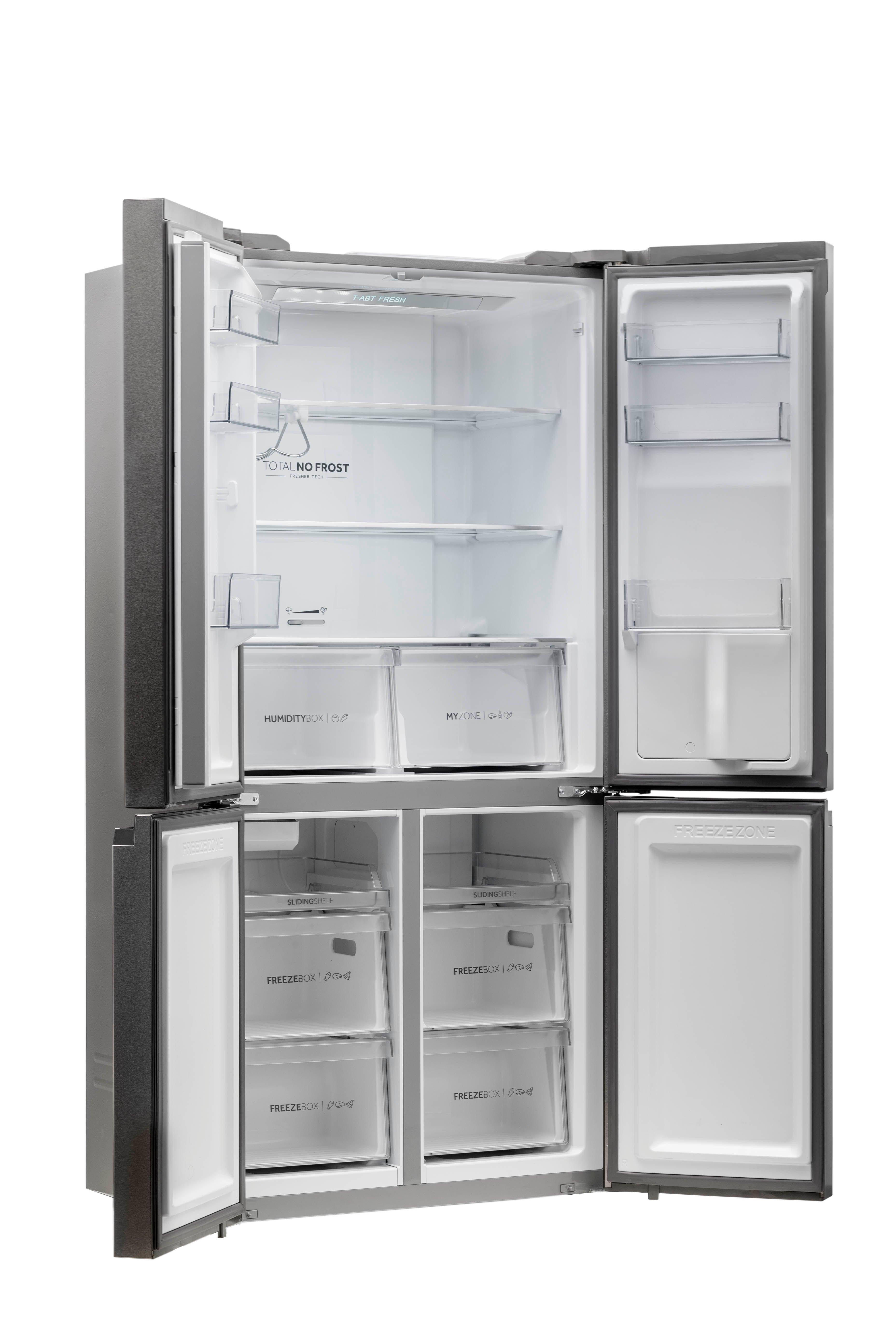 Haier HTF_520IP7 90.5cm Frost Free American Style Fridge Freezer - Platinum Inox thumbnail image