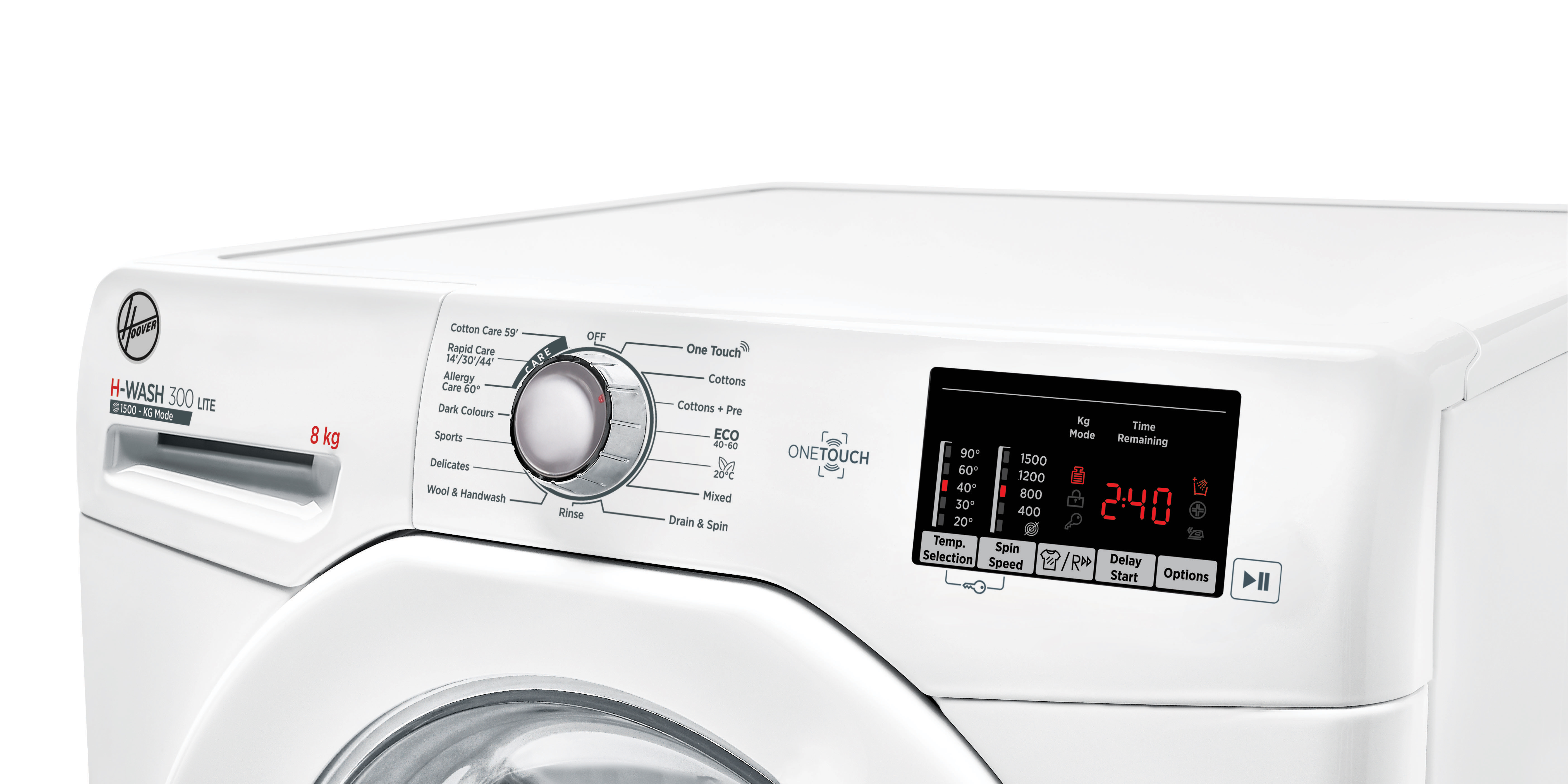 Hoover H3W582DE 8kg 1500 Spin Washing Machine - White thumbnail image