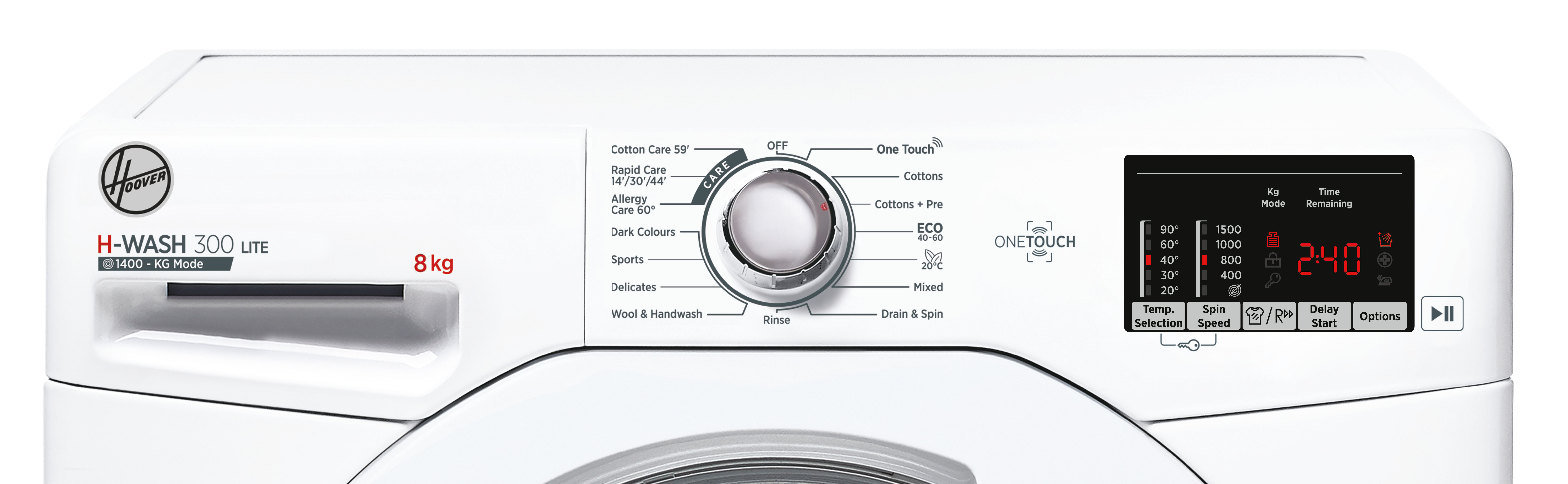 Hoover H3W582DE 8kg 1500 Spin Washing Machine - White thumbnail image