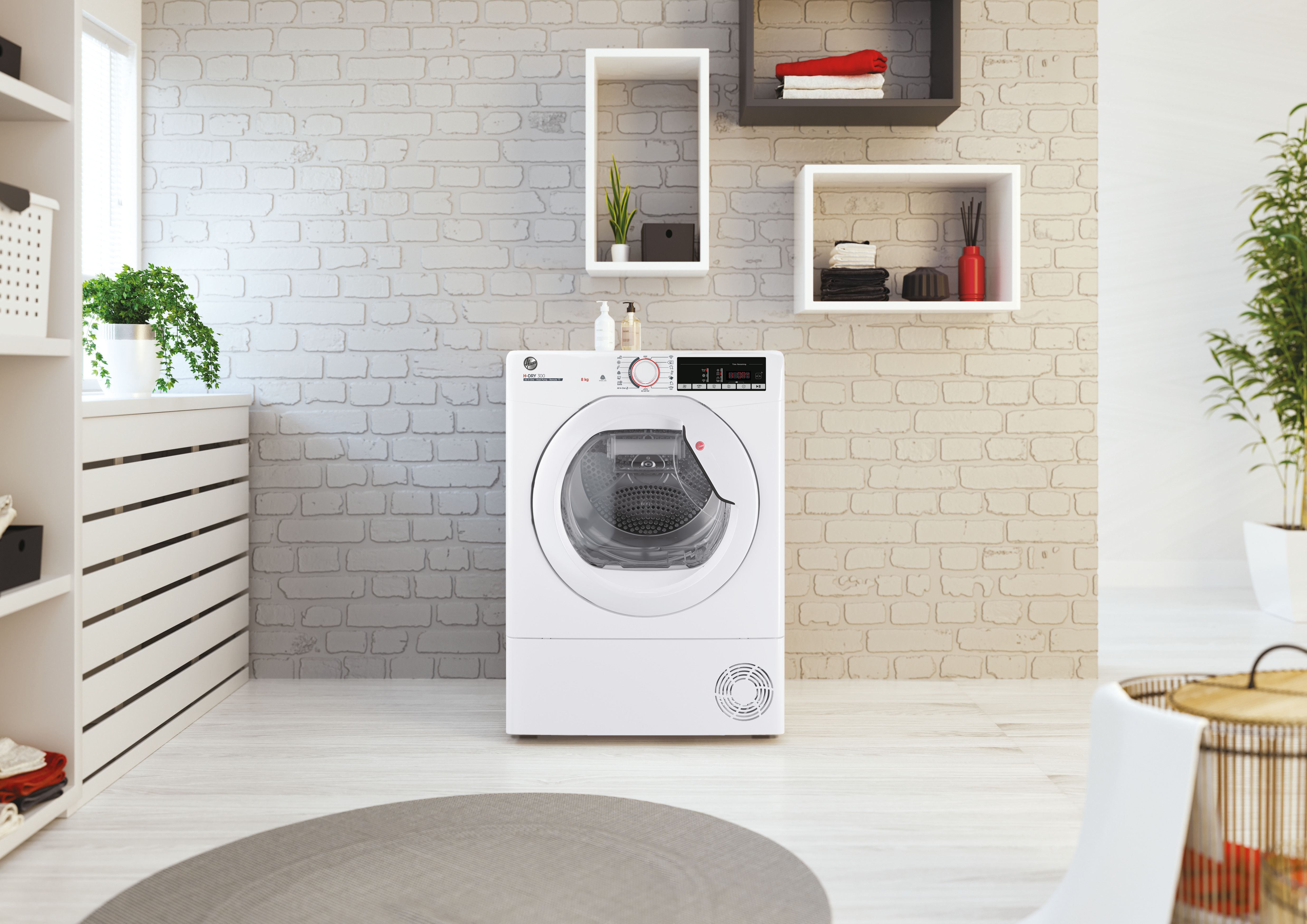 Hoover HLEH8A2TE 8kg Heat Pump Tumble Dryer - White thumbnail image