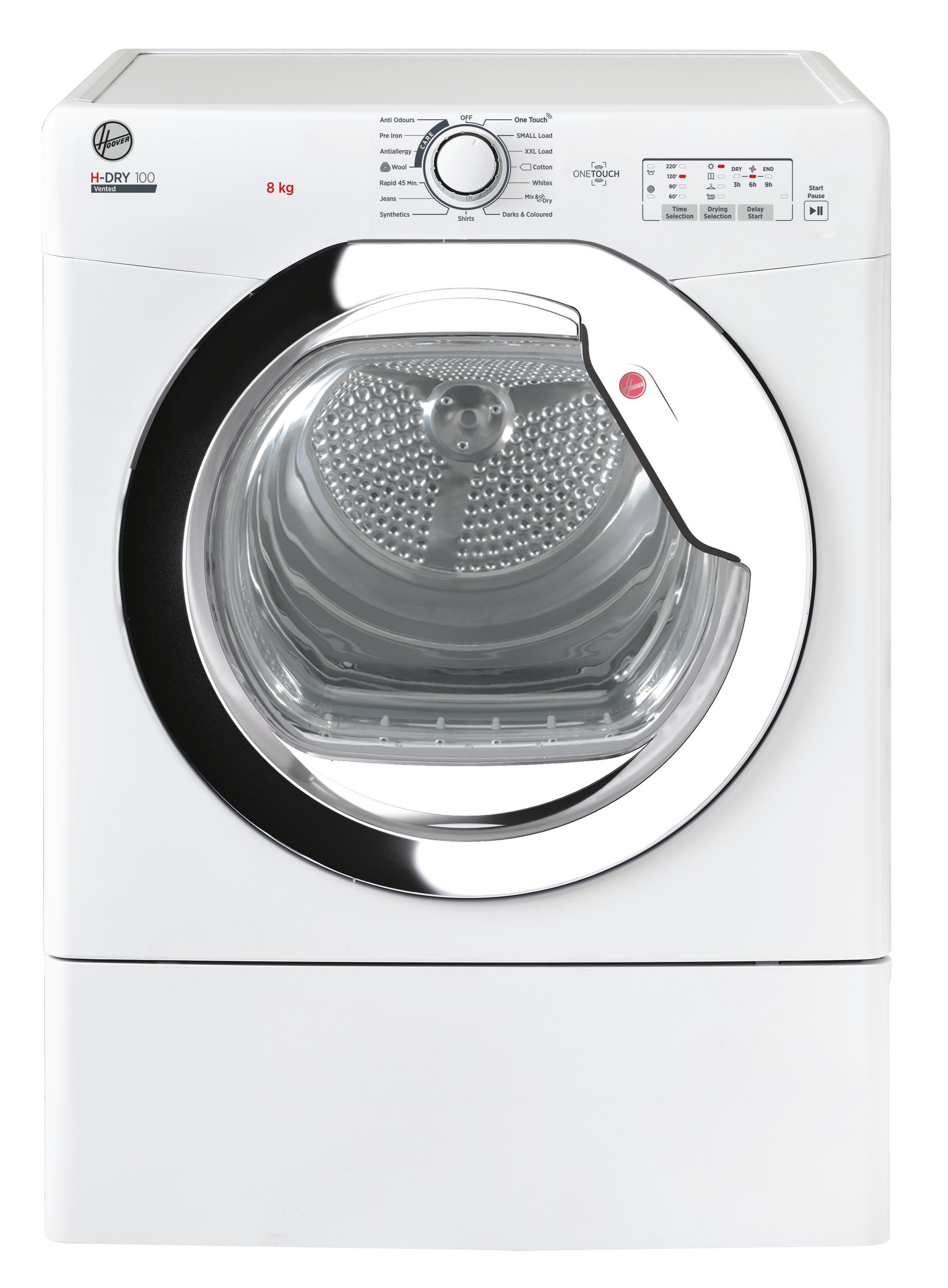 Hoover HLEV8LCG 8kg Vented Tumble Dryer - White thumbnail image