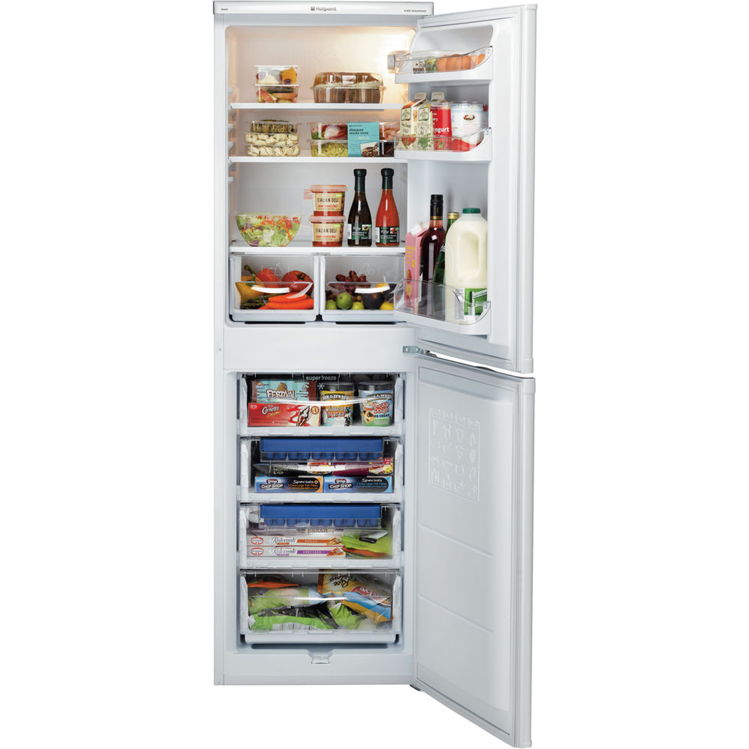 Hotpoint 55cm Fridge Freezer - White - A+ Energy Rated thumbnail image