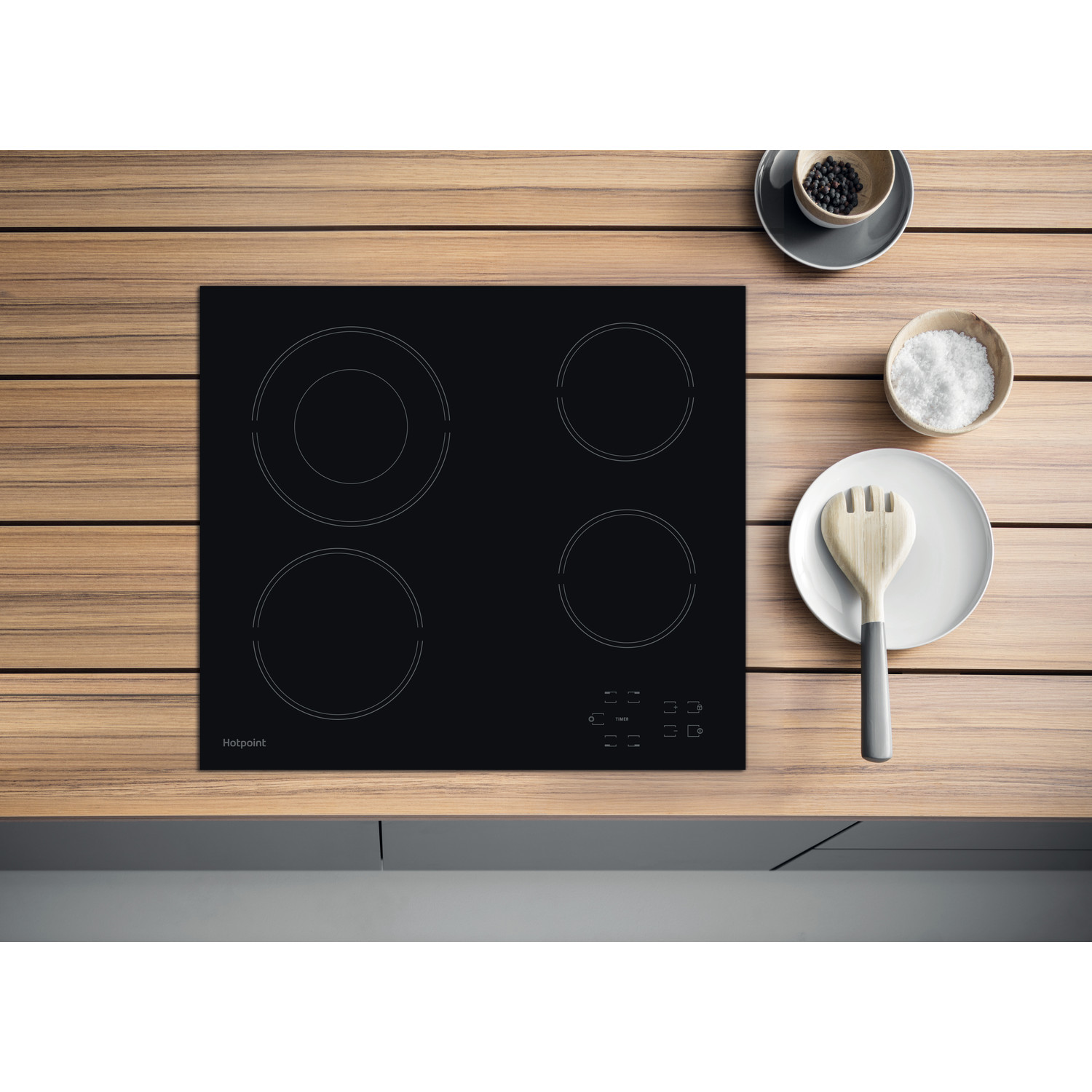Hotpoint HR612CH 58cm Ceramic Hob - Black thumbnail image