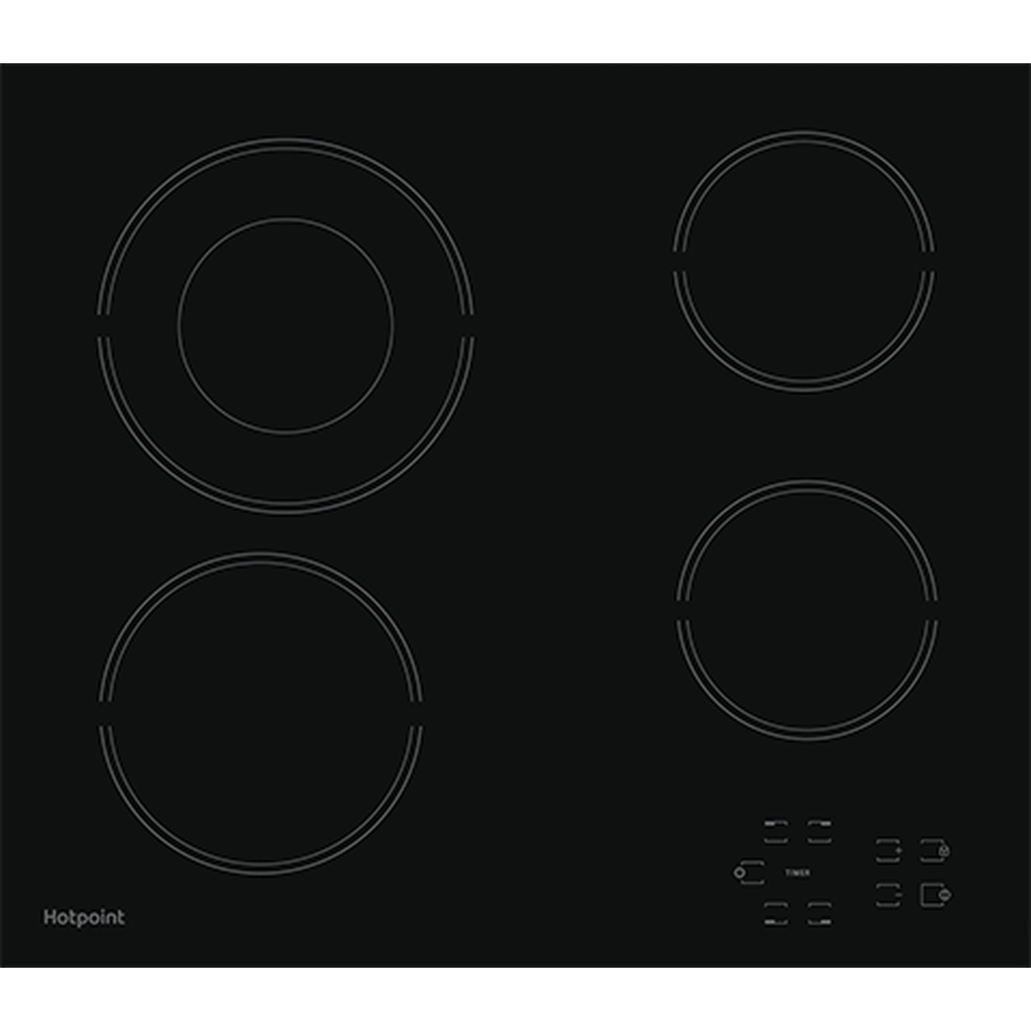 Hotpoint HR612CH 58cm Ceramic Hob - Black thumbnail image