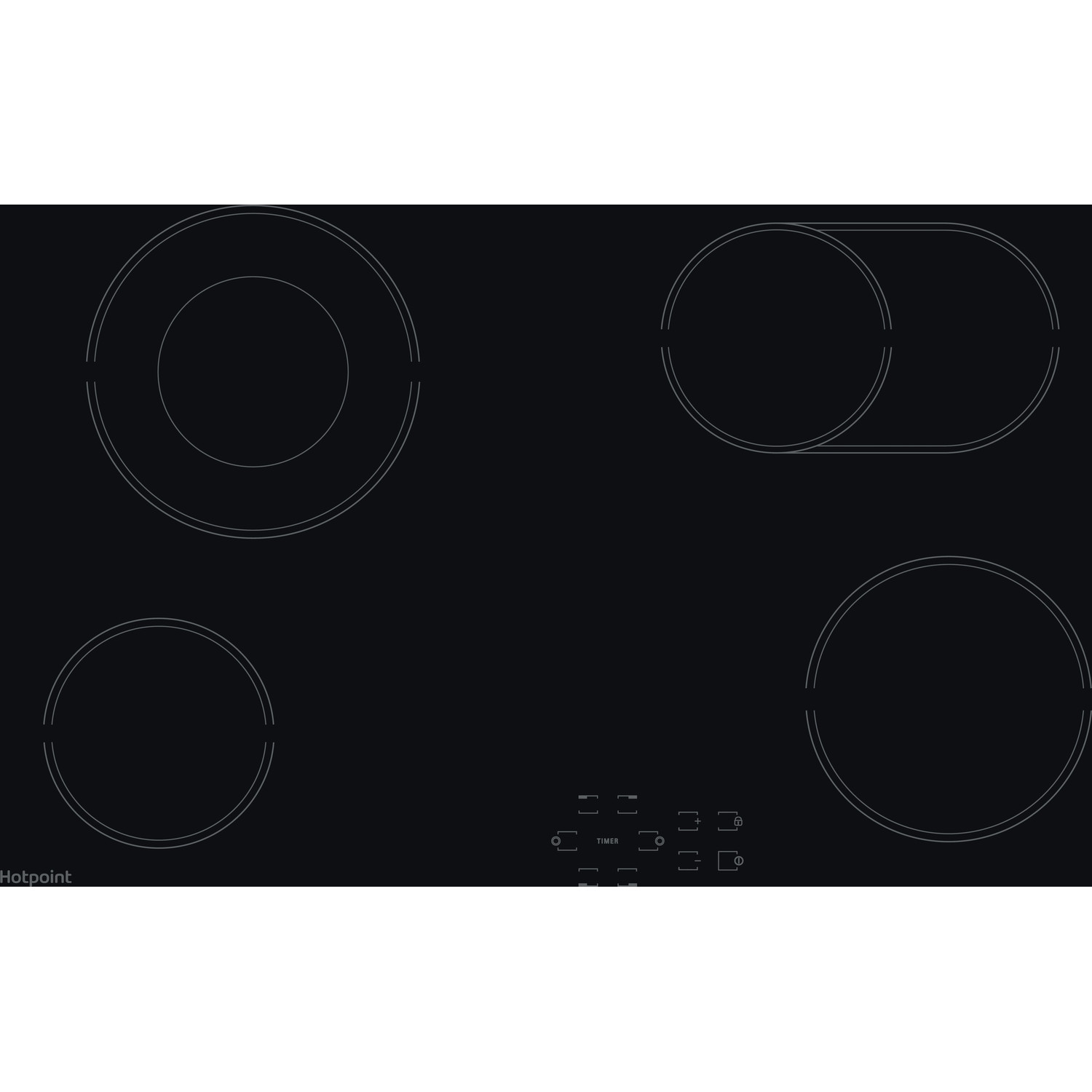Hotpoint HR724BH 77cm Ceramic Hob - Black thumbnail image