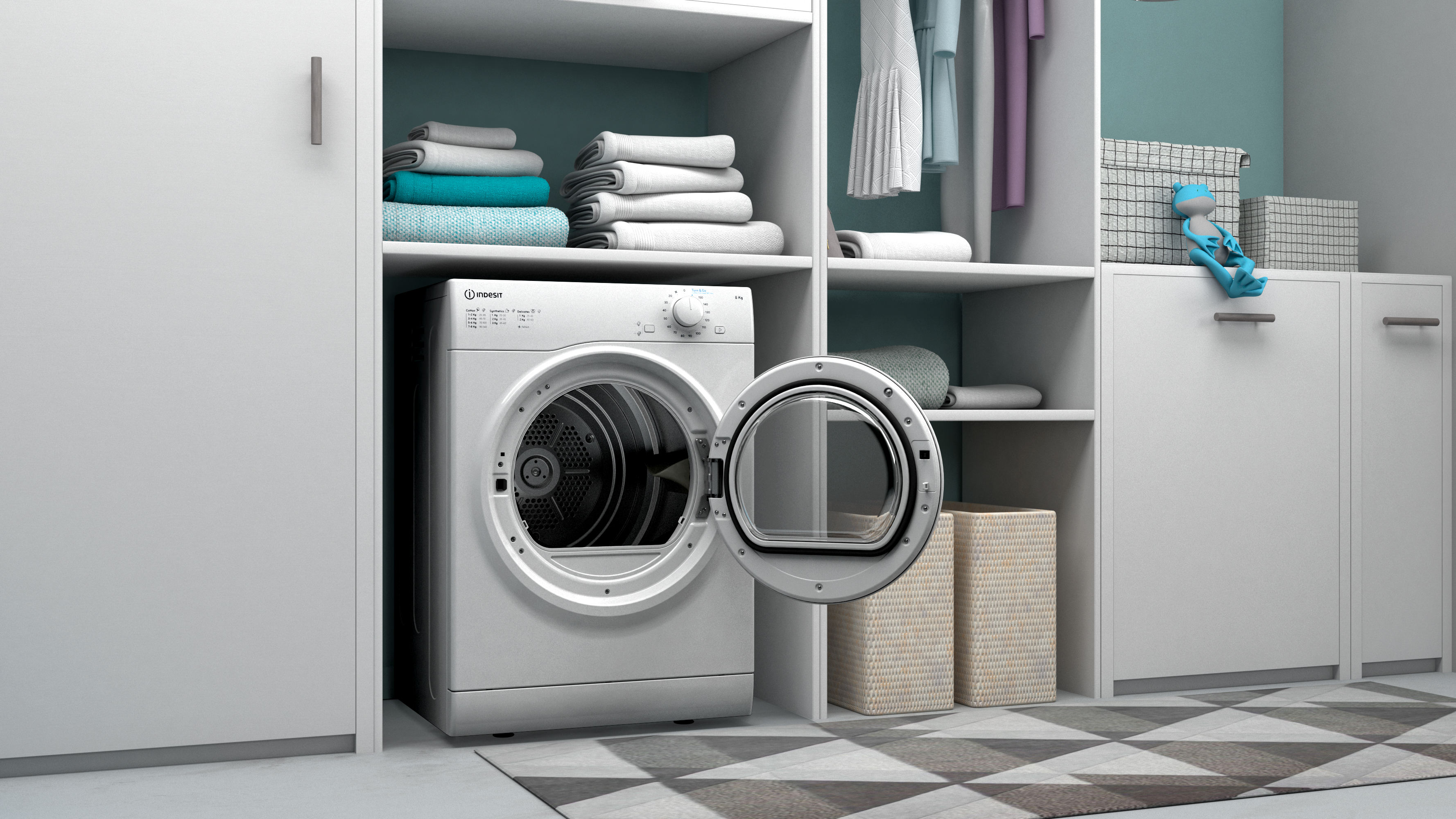 Indesit I1D80WUK 8kg Air-Vented Tumble Dryer - White thumbnail image