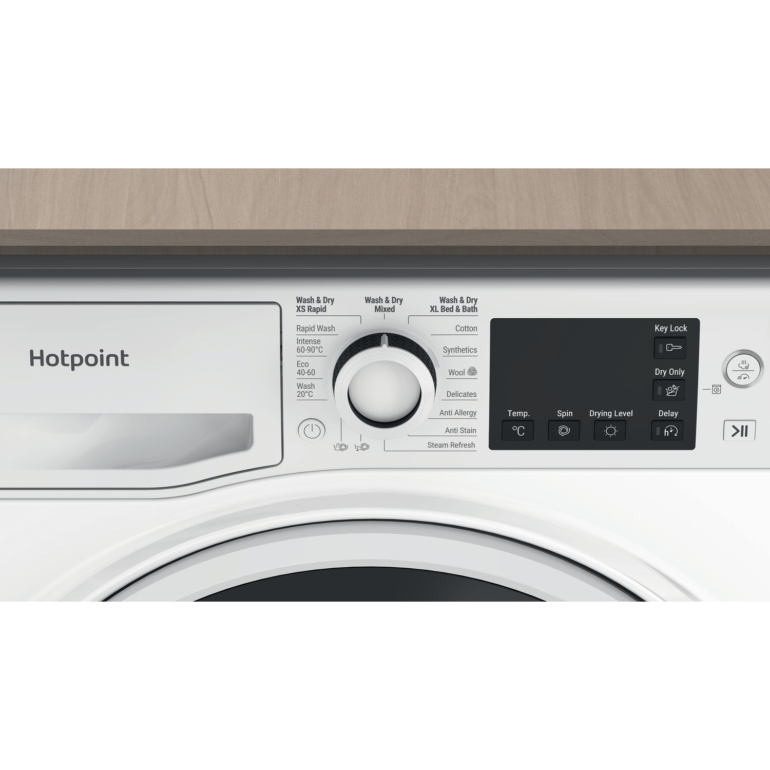 Hotpoint NDBE9635WUK 9kg/6kg 1400 Spin Washer Dryer - White thumbnail image