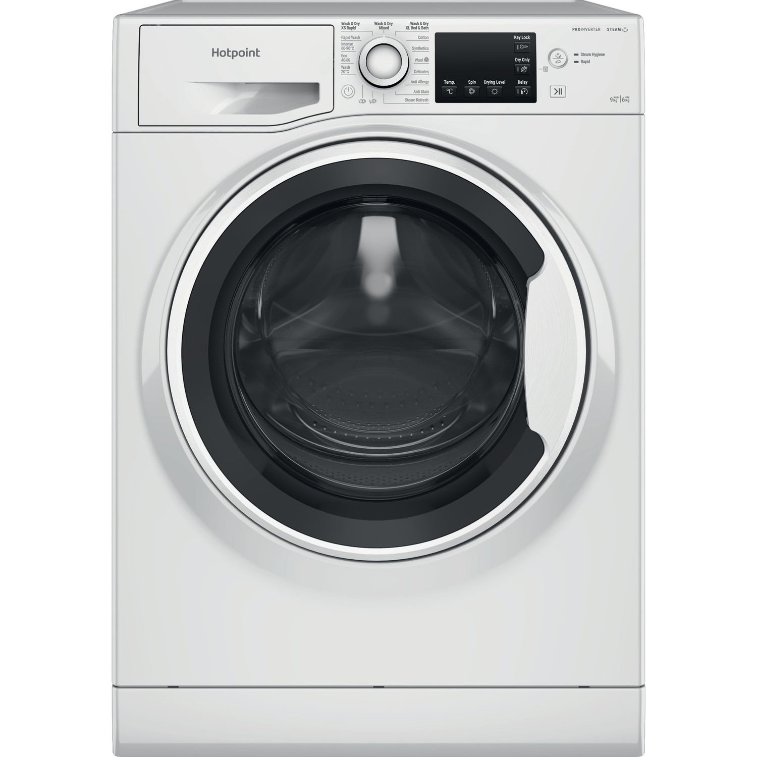 Hotpoint NDBE9635WUK 9kg/6kg 1400 Spin Washer Dryer - White thumbnail image