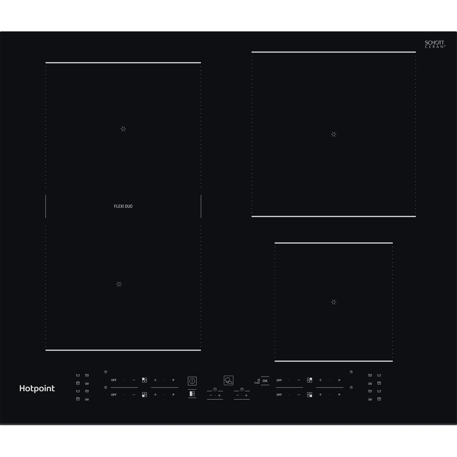 Hotpoint TB7960CBF 59cm Induction Hob - Black thumbnail image