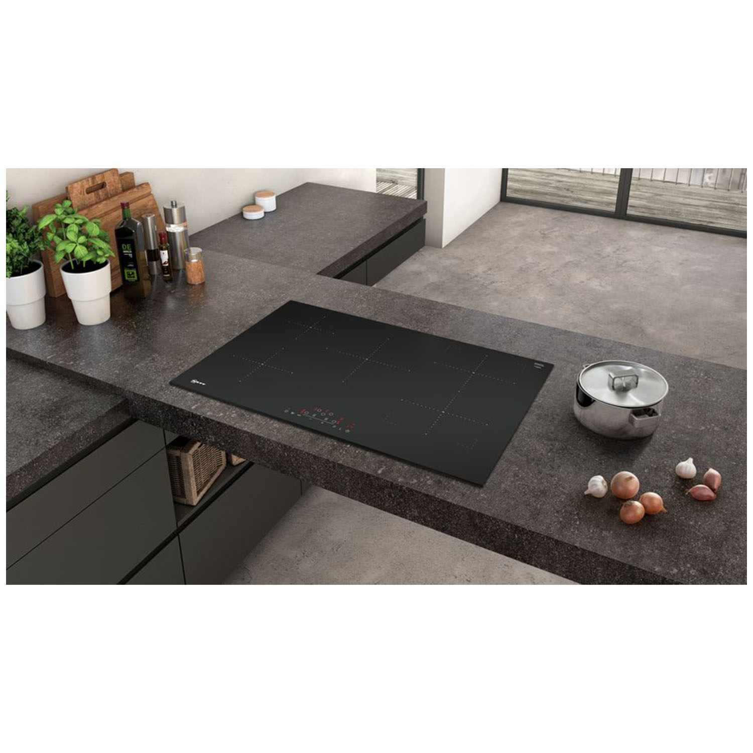 NEFF T48FD23X2 Frameless 80cm Induction Hob with CombiZone - Black thumbnail image