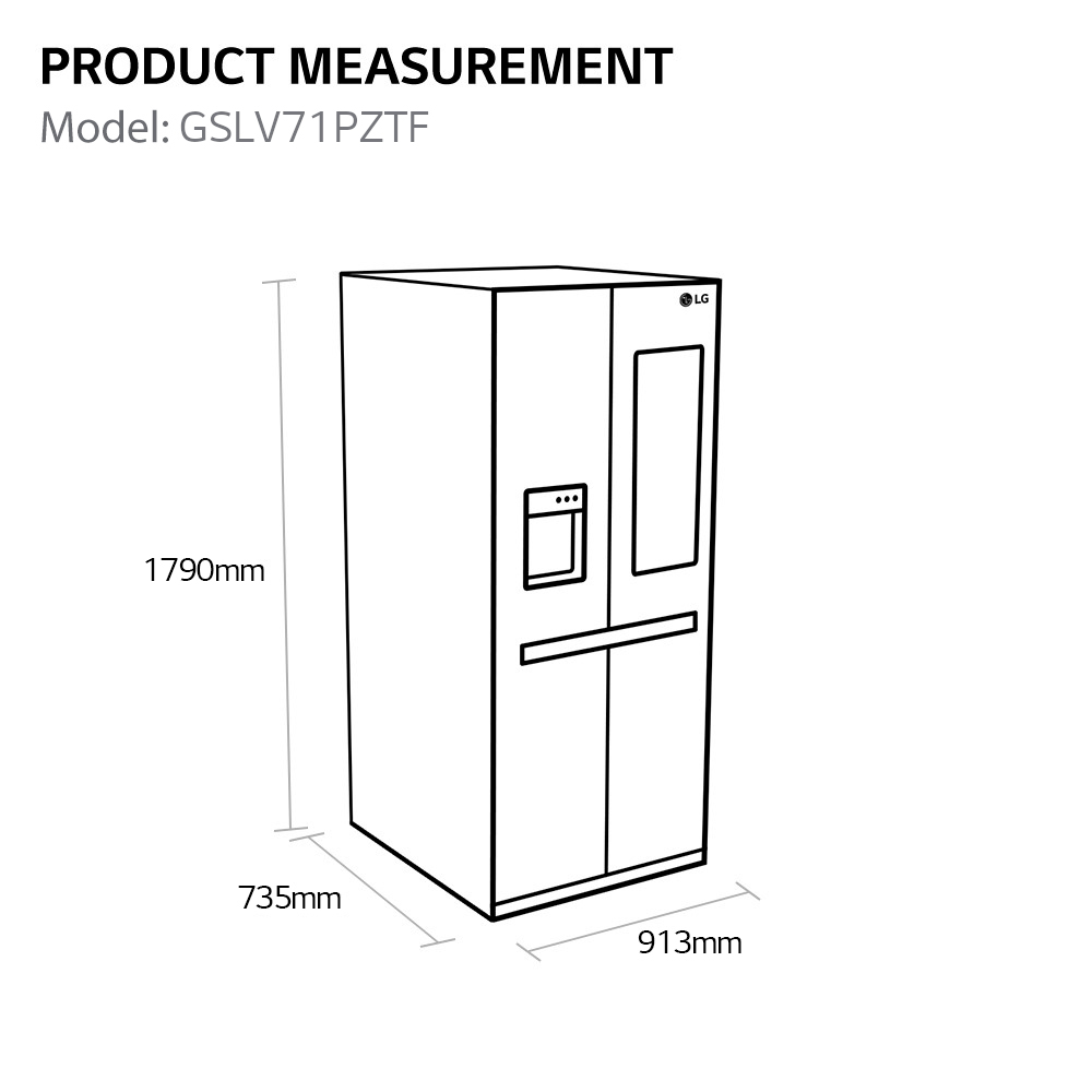 LG GSLV71PZTF American  Fridge Freezer thumbnail image