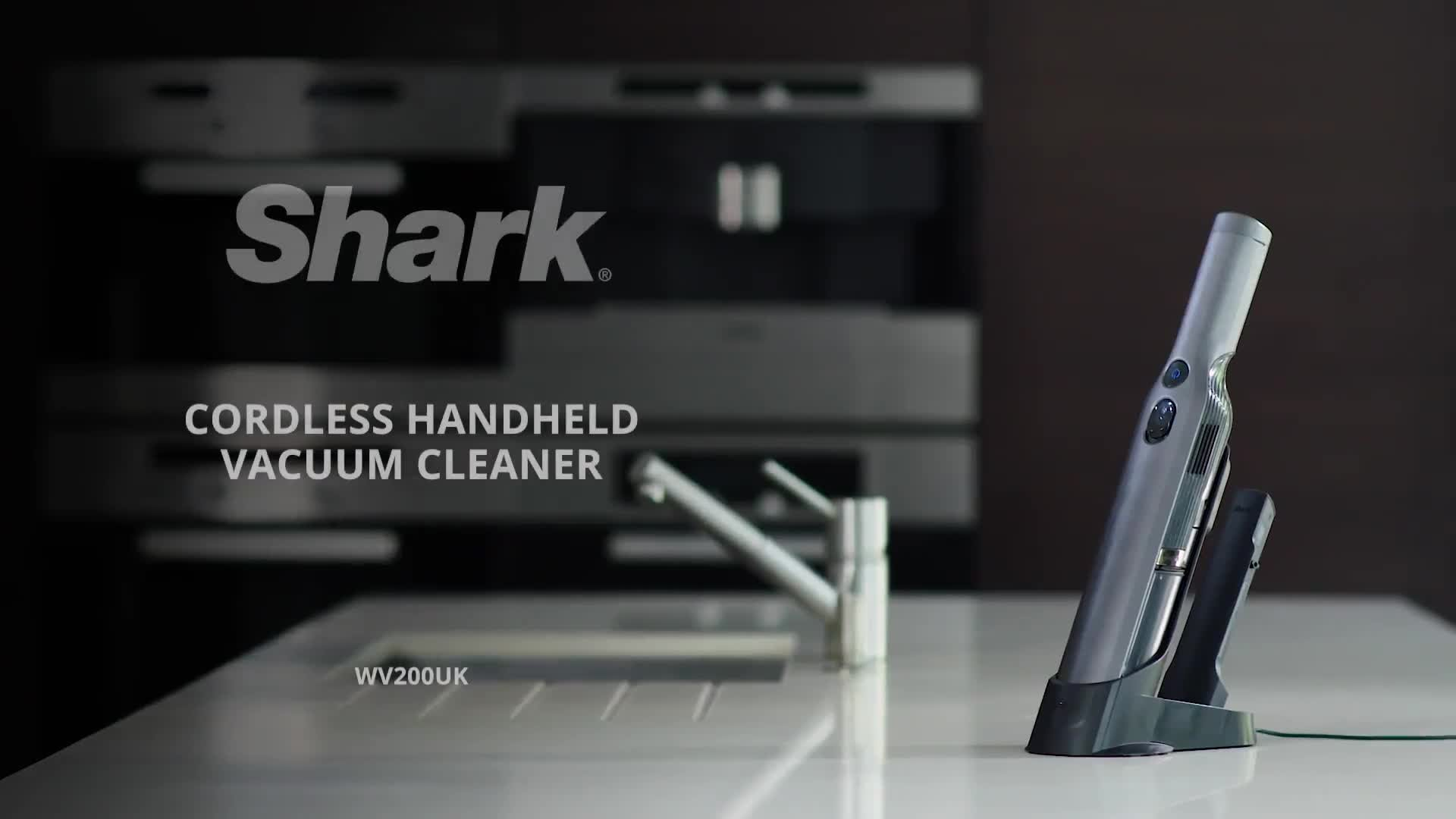 Shark WV200UK Cordless HandHeld Vacuum Cleaner (Single Battery) - Shark Steel Grey thumbnail image