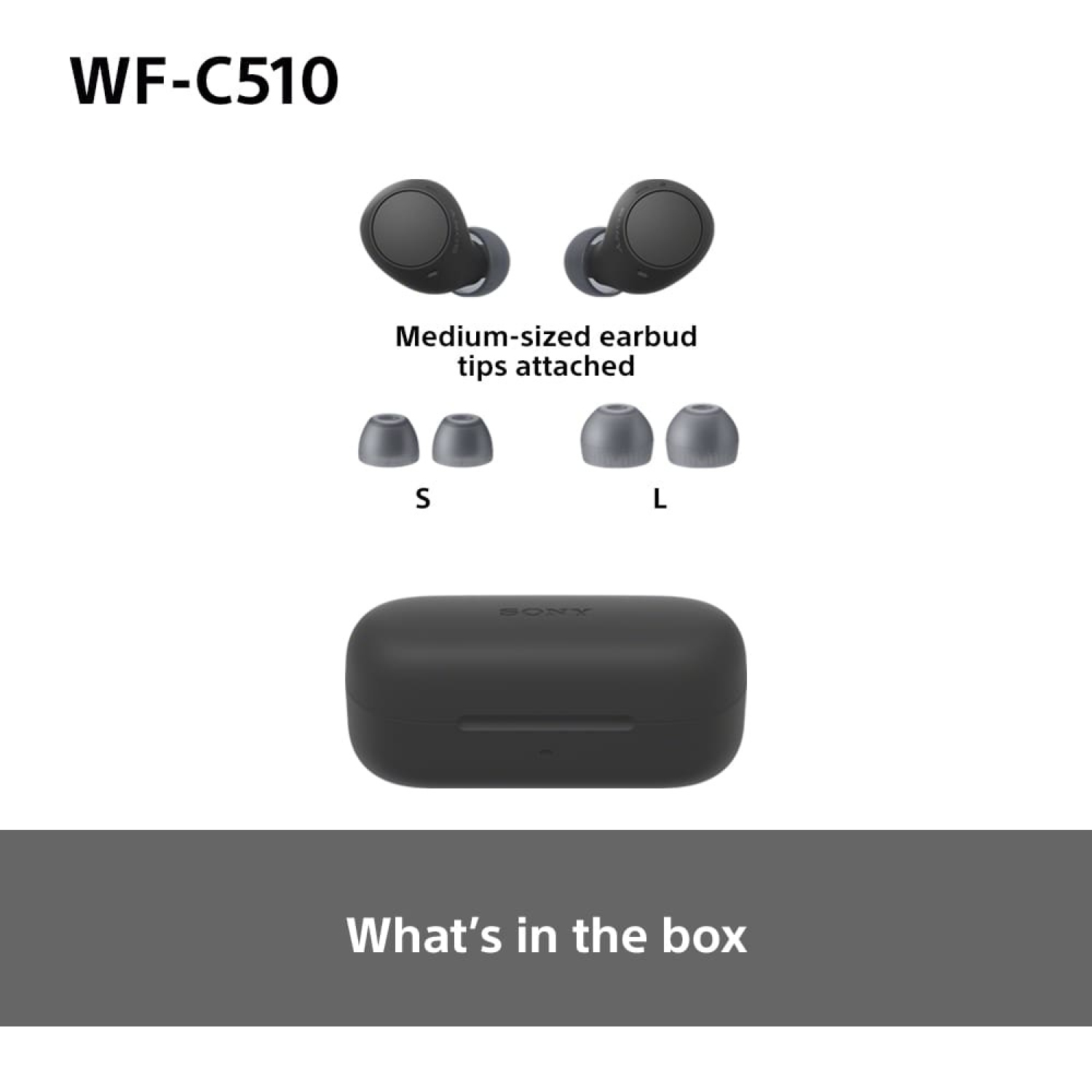 Sony WFC510B.CE7 Wireless In ear headphones - Black thumbnail image