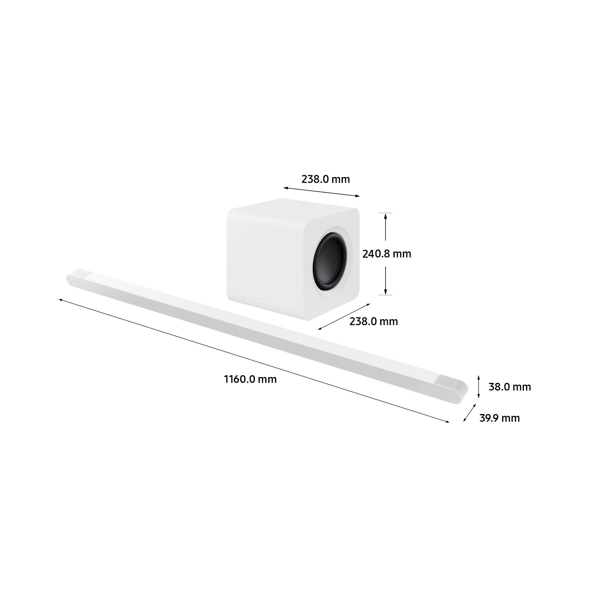 Samsung HW-S801BXU 3.1.2ch Soundbar & Subwoofer - White thumbnail image