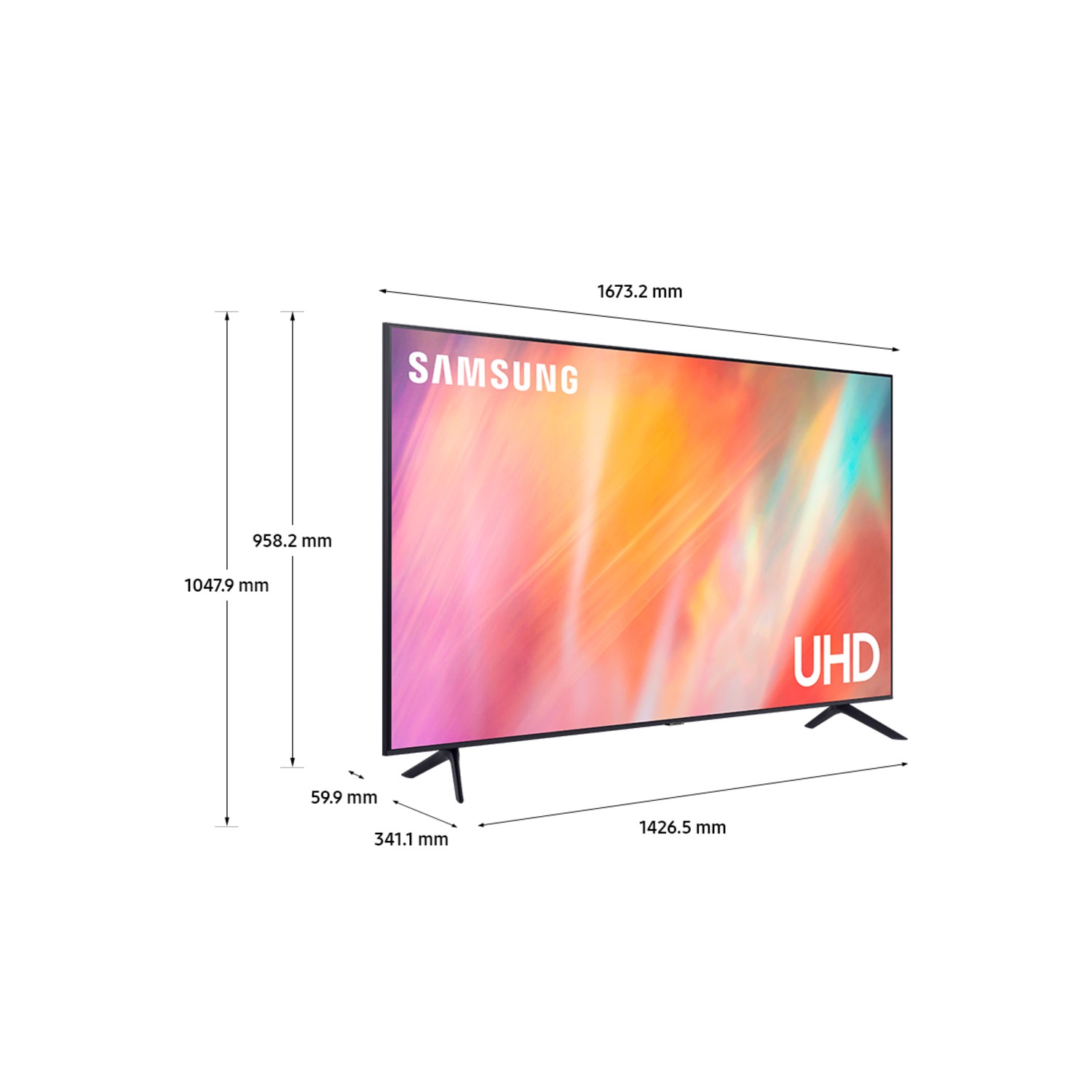 Samsung UE75AU7100KXXU 75 " 4K UHD HDR Smart TV HDR powered by HDR10+ with Adaptive Sound and Boundless Screen thumbnail image