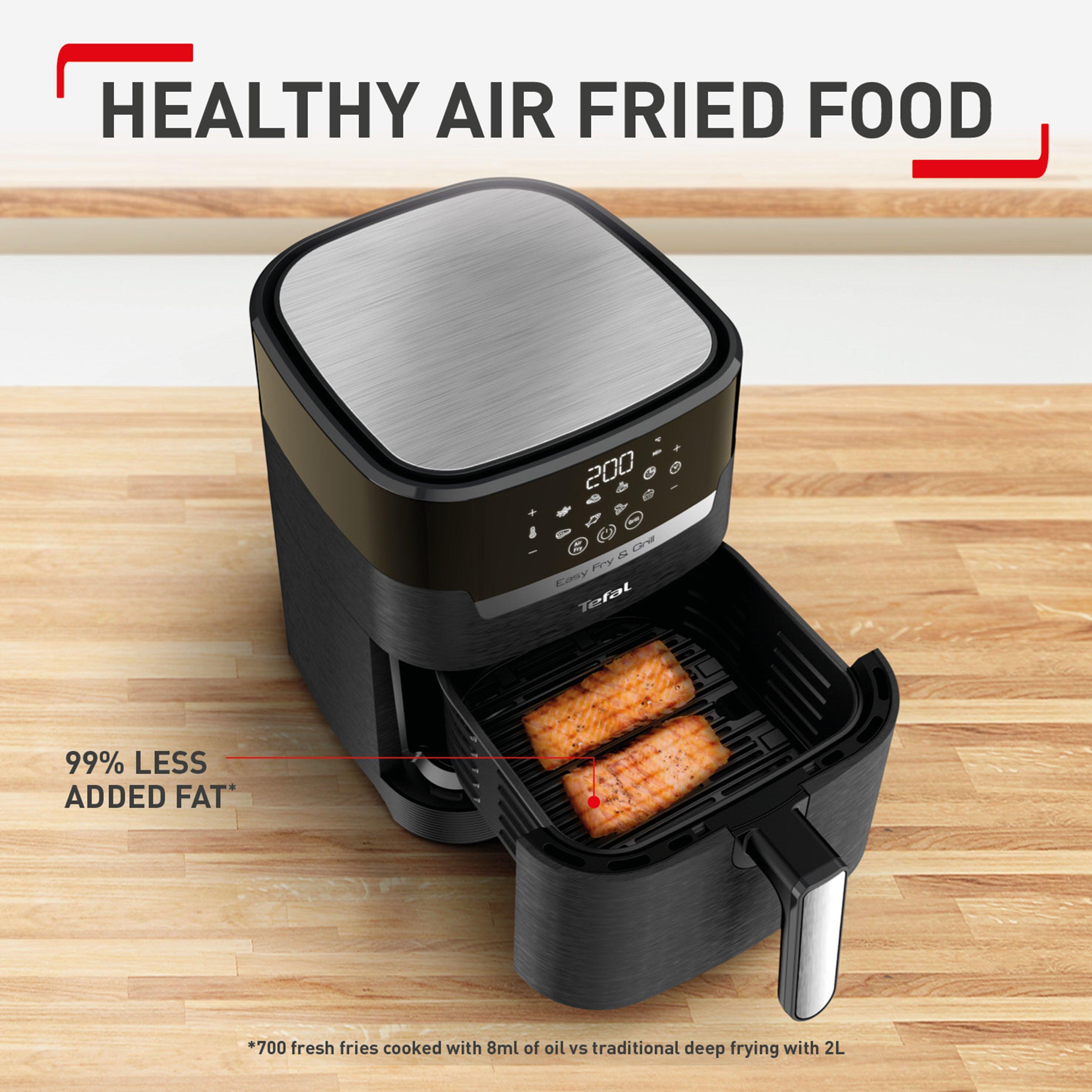Tefal EY505827 EasyFry Precision 2in1 Digital Air Fryer & Grill 4.2L - Black thumbnail image