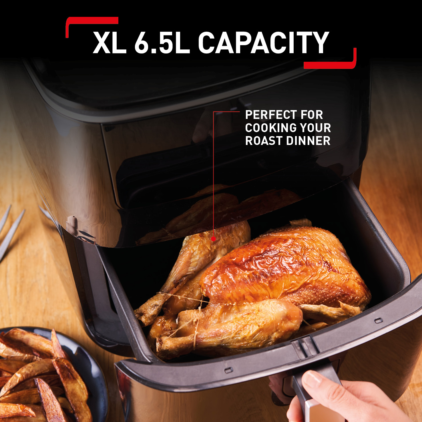 Tefal FW201827 Tefal EasyFry 3in1 Digital Air Fryer Grill & Steamer 6.2L - Black thumbnail image